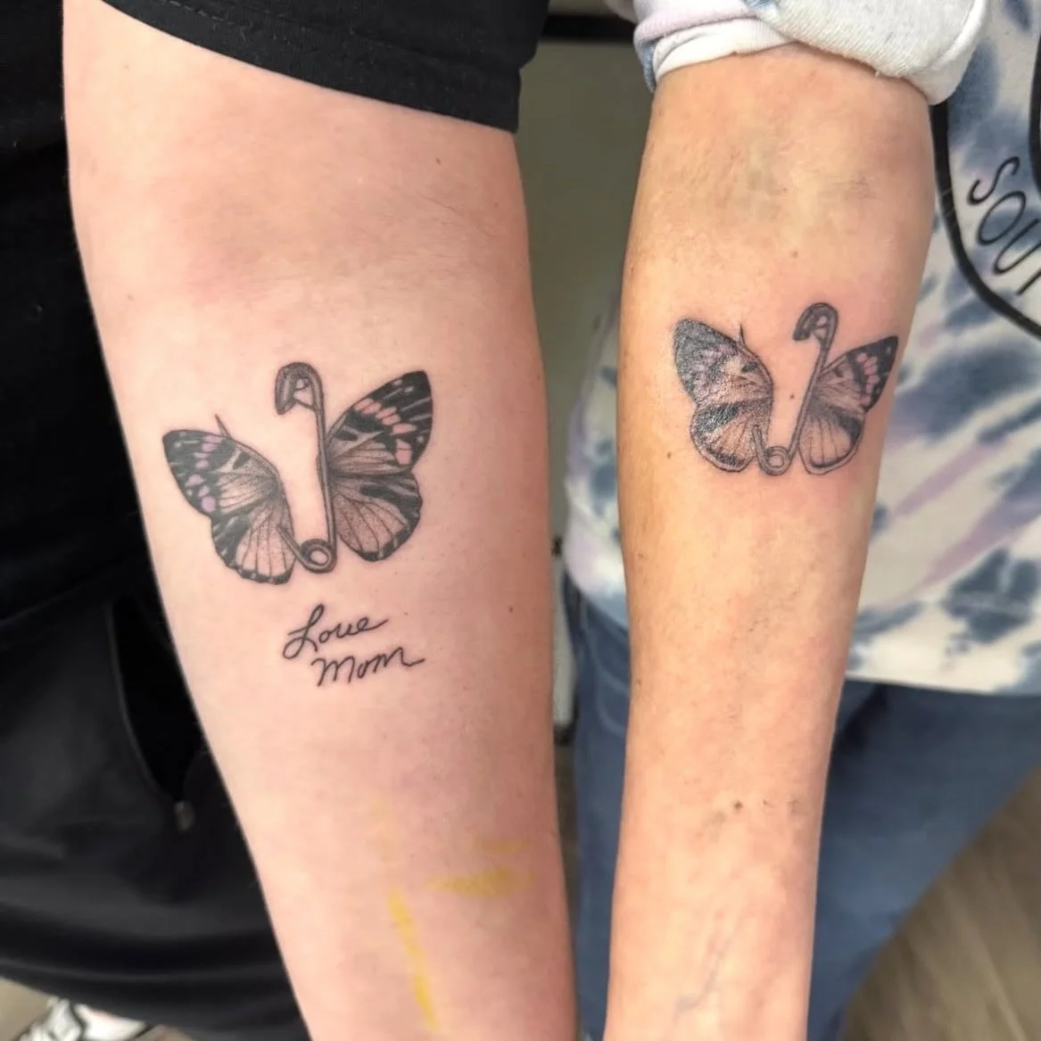 Matching tattoos done today by our apprentice Julian! He&rsquo;s taking on small pieces at discounted rates currently!