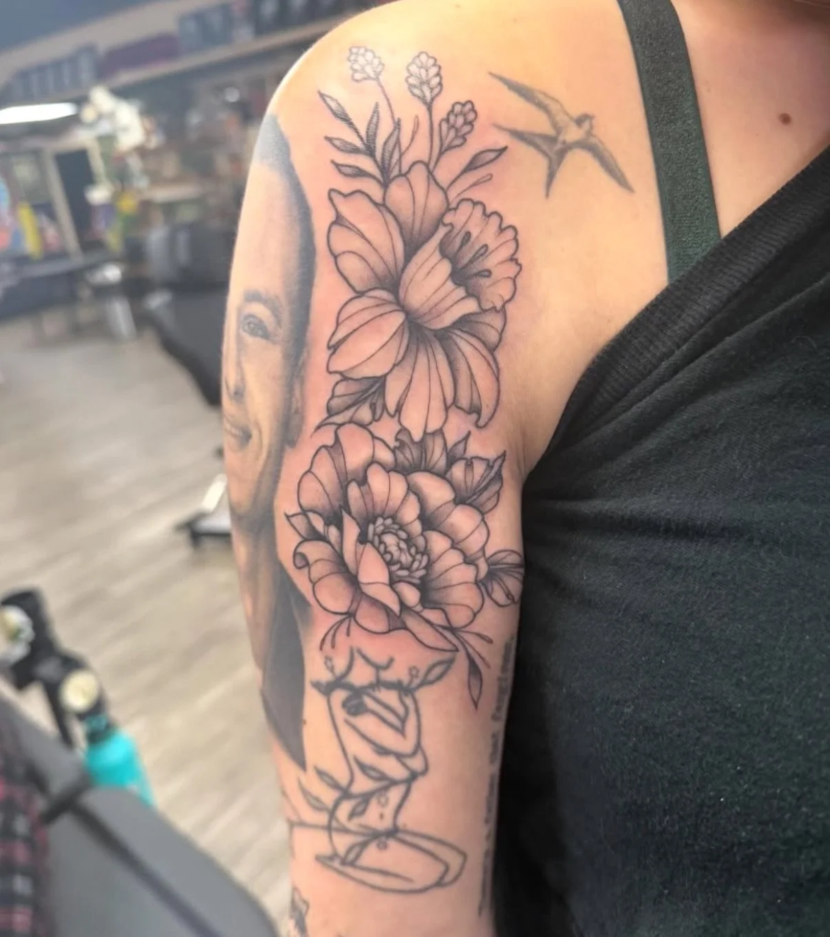 Flower filler and healed portrait, both done by Jaimie!