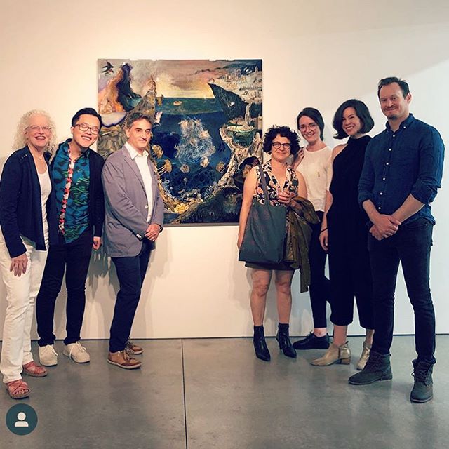 @macdowellcolony reunion @ryanleegallery for @joshdormanart show 🥳 #chelseaopenings #backtoschool #artnight