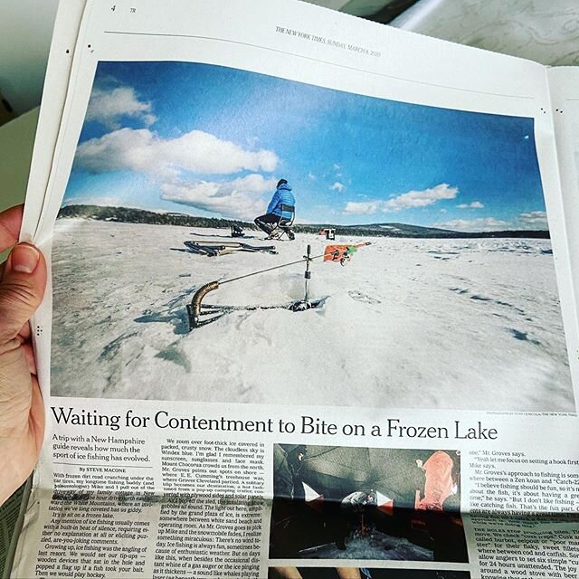 Getting jiggy this Sunday with an in-depth piece on a magical, mystical ice fishing expedition written by the one and only @stevemacone for the @nytimes
