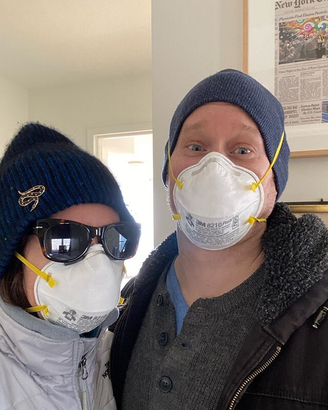 Dog walk getup , April 2020
My bff @micawave is encouraging everyone to share their corona outfits so we all remember to stay safe. No shame in using protection. #stayhome and if you need to walk the dog, wear a mask #Brooklyn