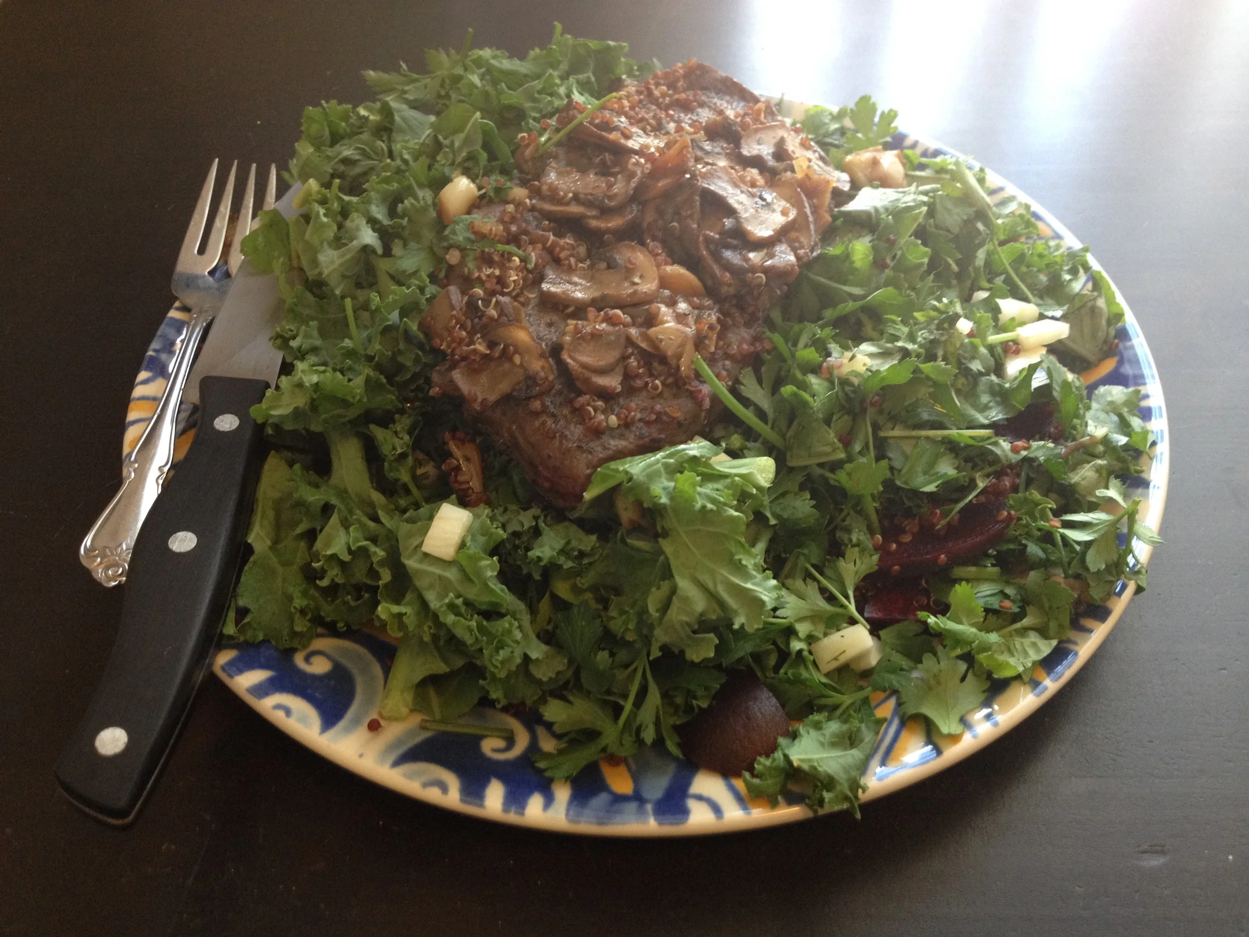 Recipe of the Week: Satiated Garlic Steak and Kale Salad