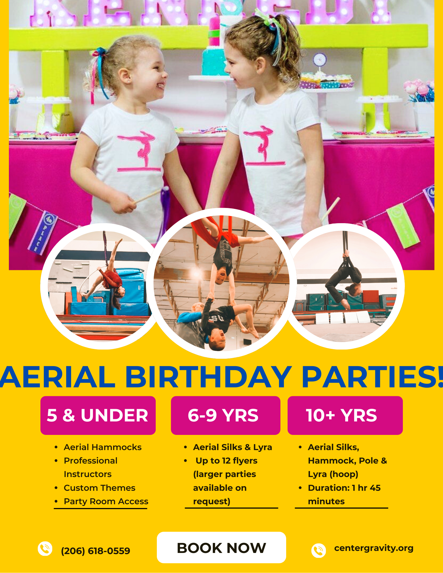 AERIAL BIRTHDAY PARTIES!