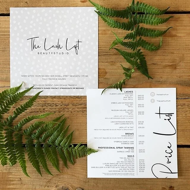 &bull; THE LASH LOFT &bull; 
All ready for when this lockdown is finally over 🤍 New logo, price list and gift voucher design for the lovely @thelashloftuk  #appointmentcards #businessstationery #hairsalondesign #stationerydesign #businessdesign #loy