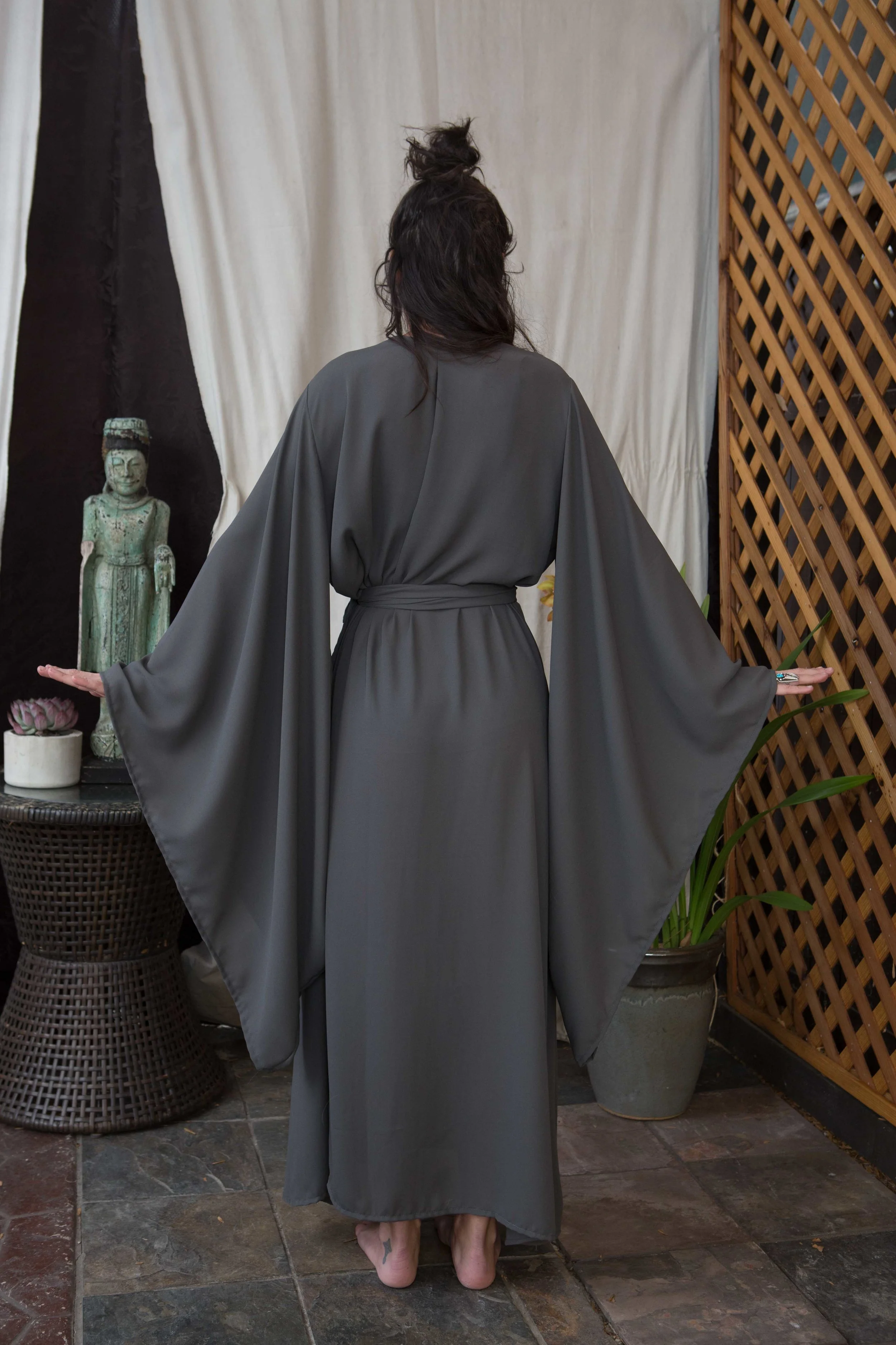 Slate Grey jennafergrace handmade Kimono madeinusa california clothing line