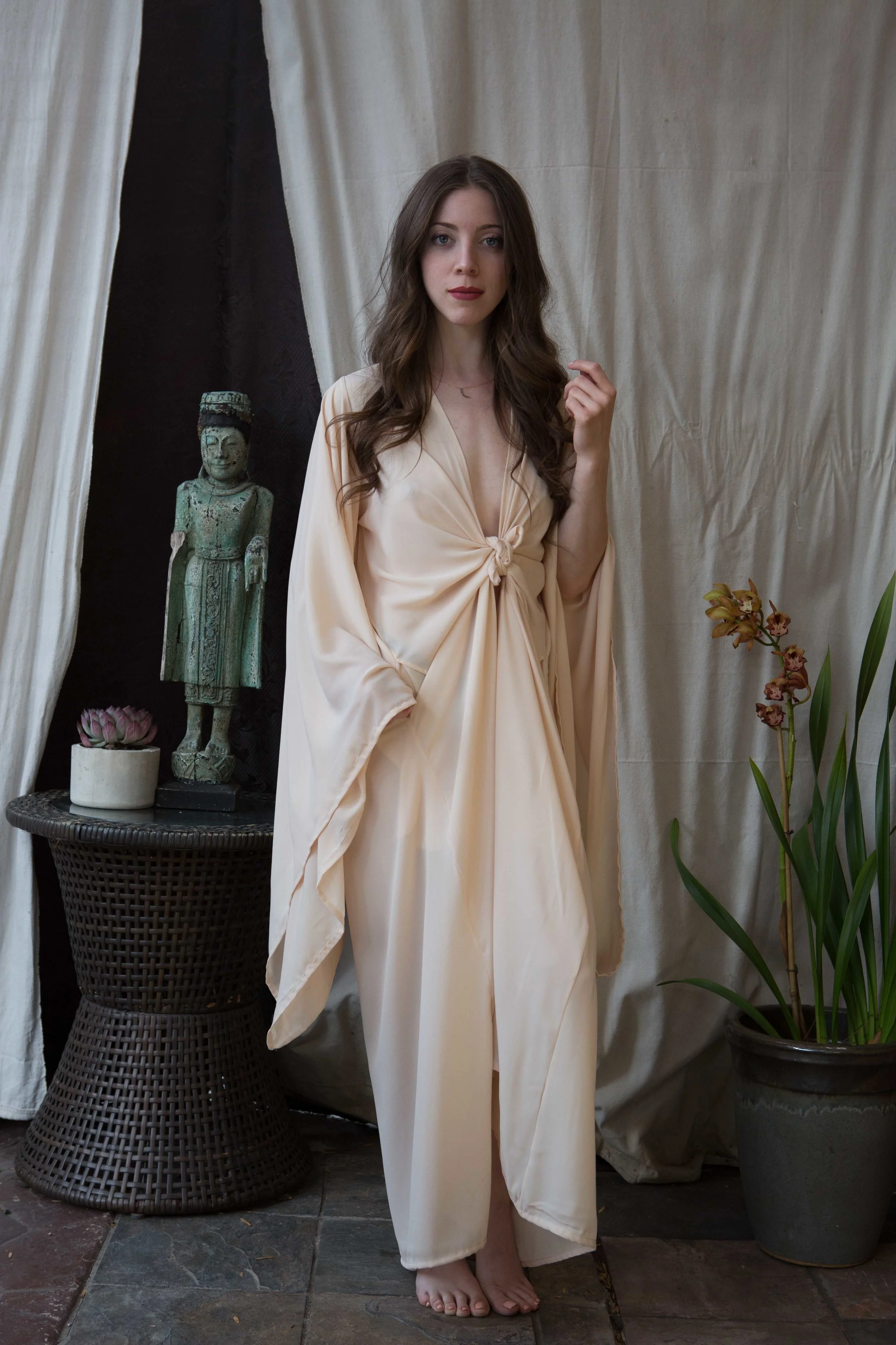 Cream Handmade jennafergrace handmade Kimono madeinusa california clothing line