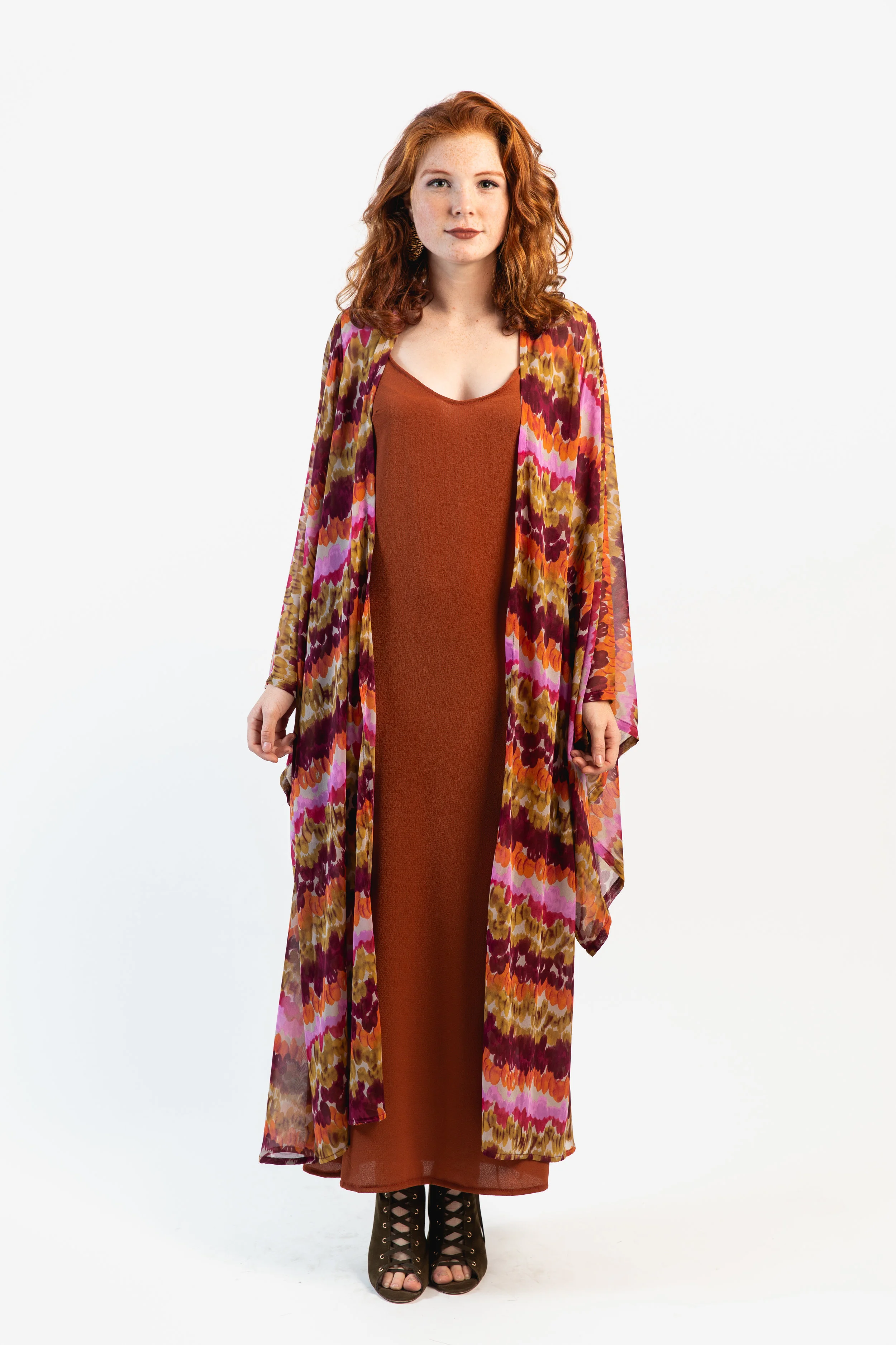 plum,gold,feather,mustard,handmade,kimono,duster,wrapdress,jennafergrace,pockets, madeinusa,machinewashable,bohemian,luxe