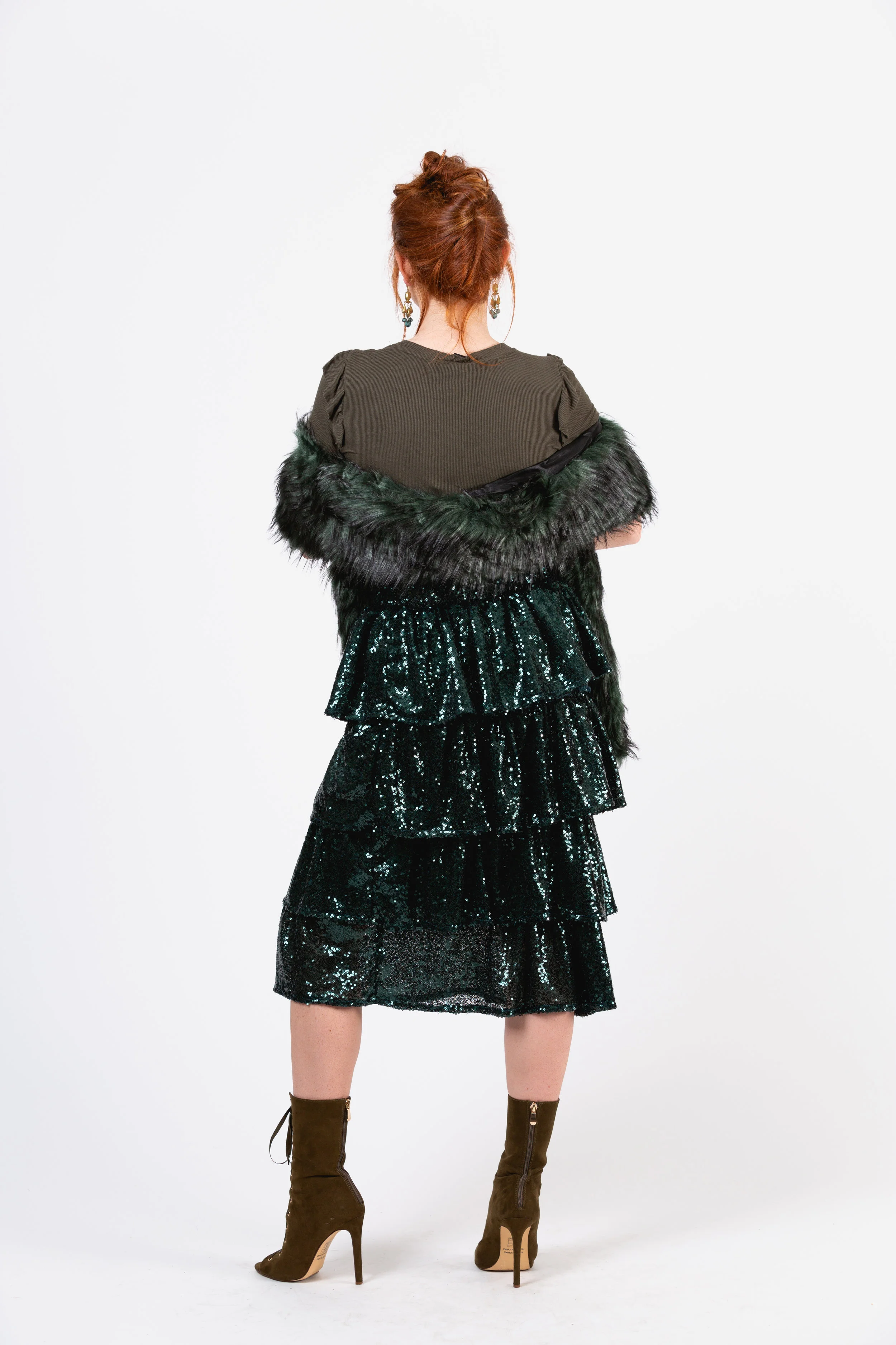 Sequin sparkle tier tiered skirt handmade jennafergrace glam bohemian luxe madeinusa