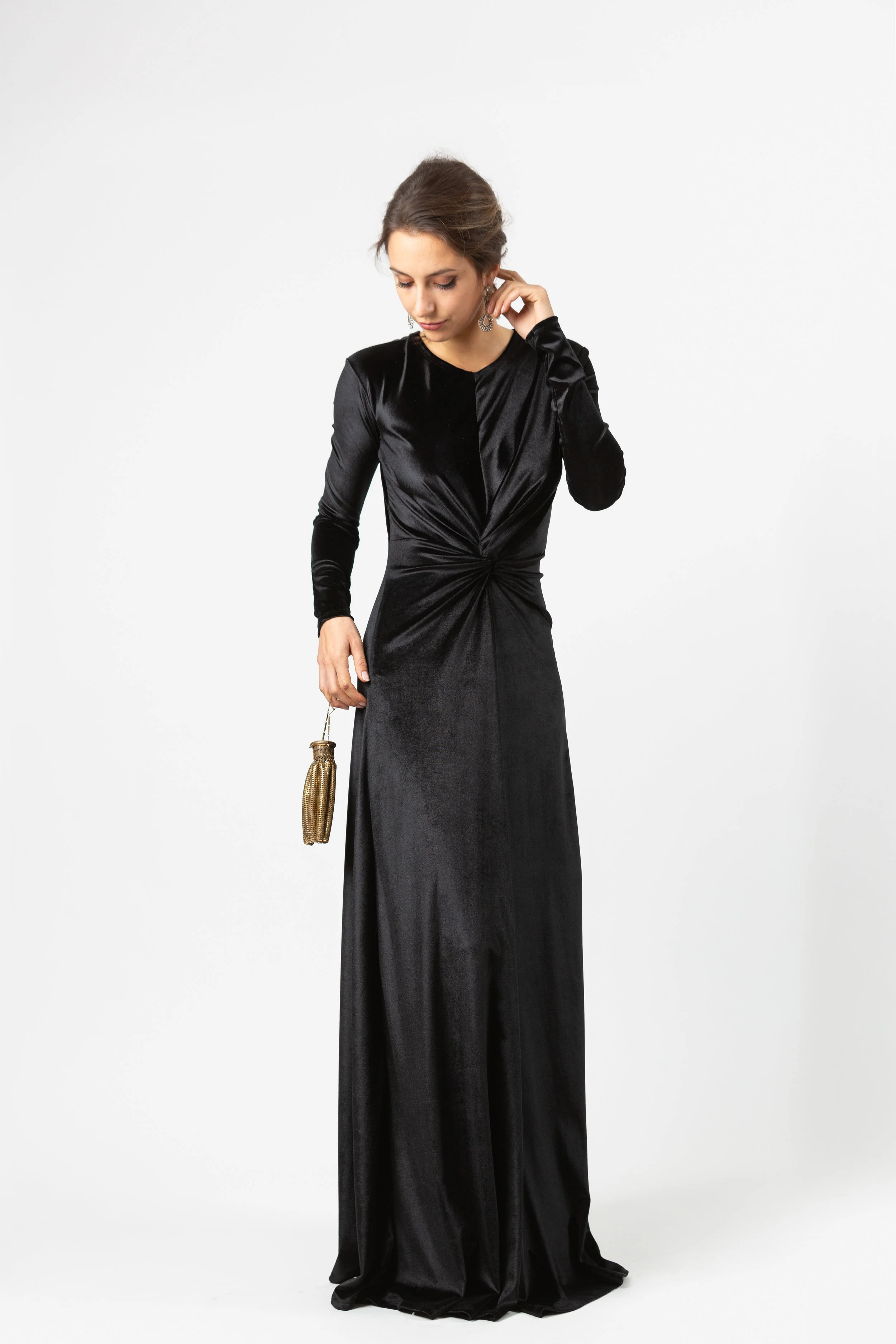 black velvet knot dress jennafergrace handmade