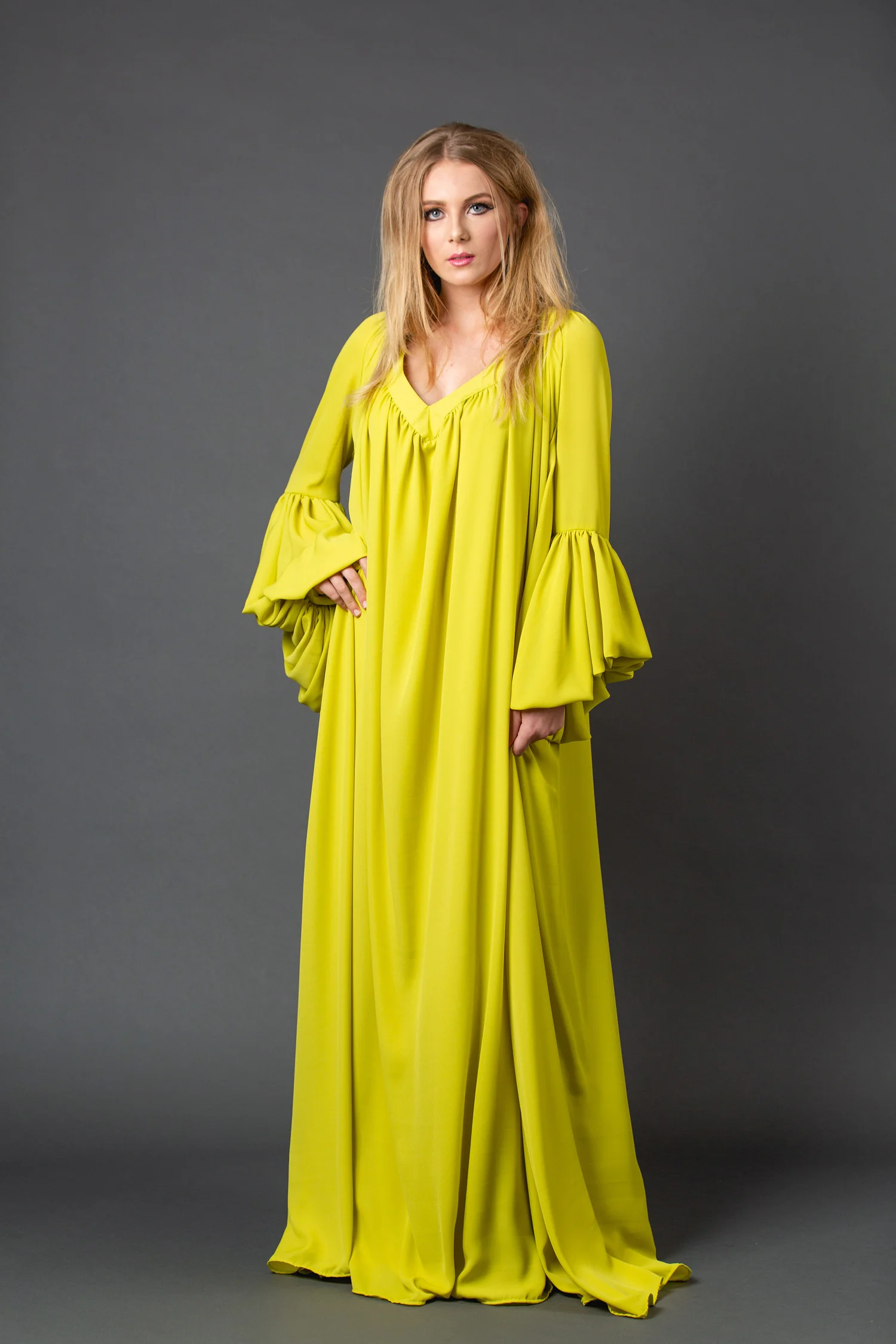 The Stardust jennafergrace handmade Dress with Bell Sleeves madeinusa californiaclothingline