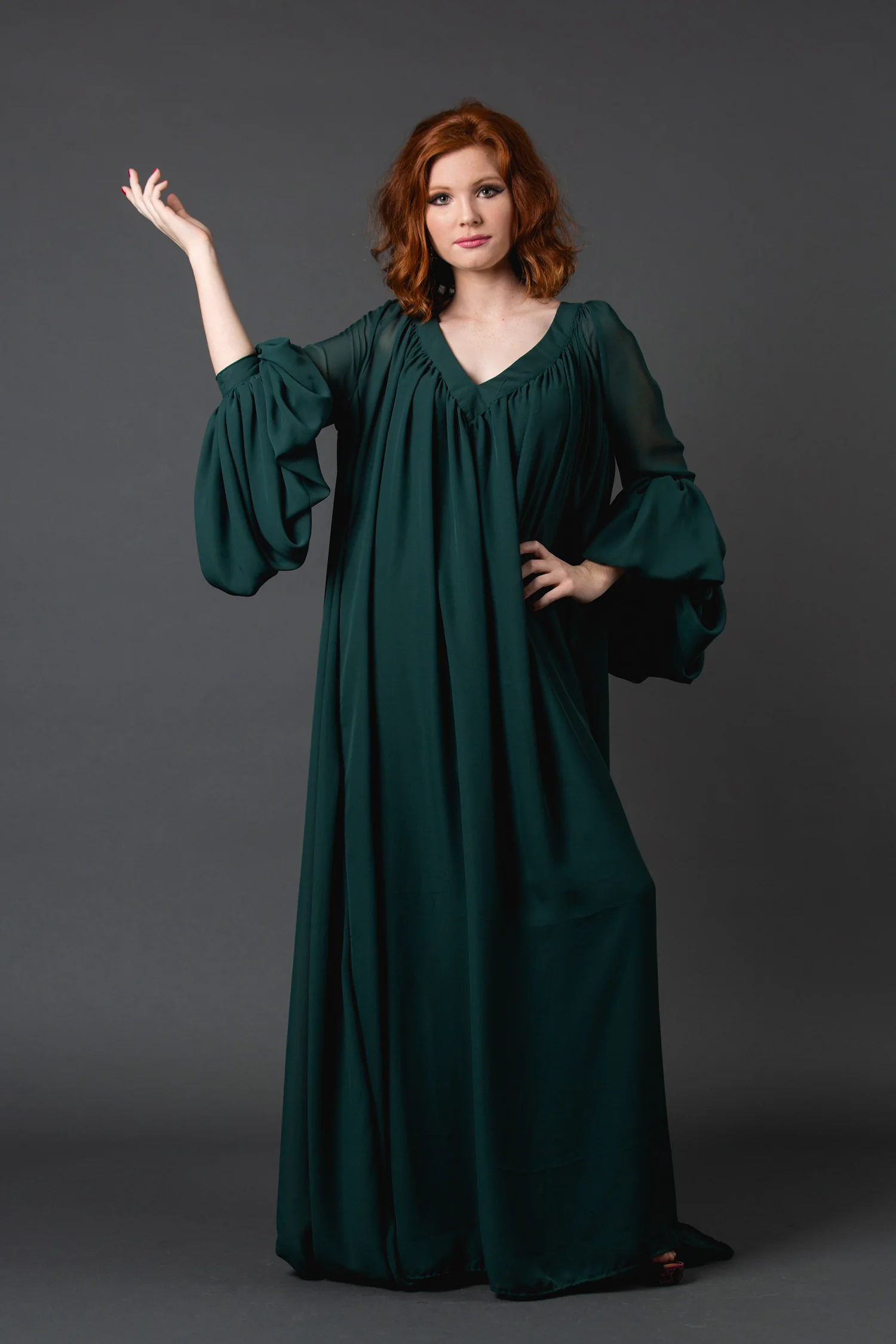 hunter green stardust maxidress jennafergrace handmade californiamade madeinusa