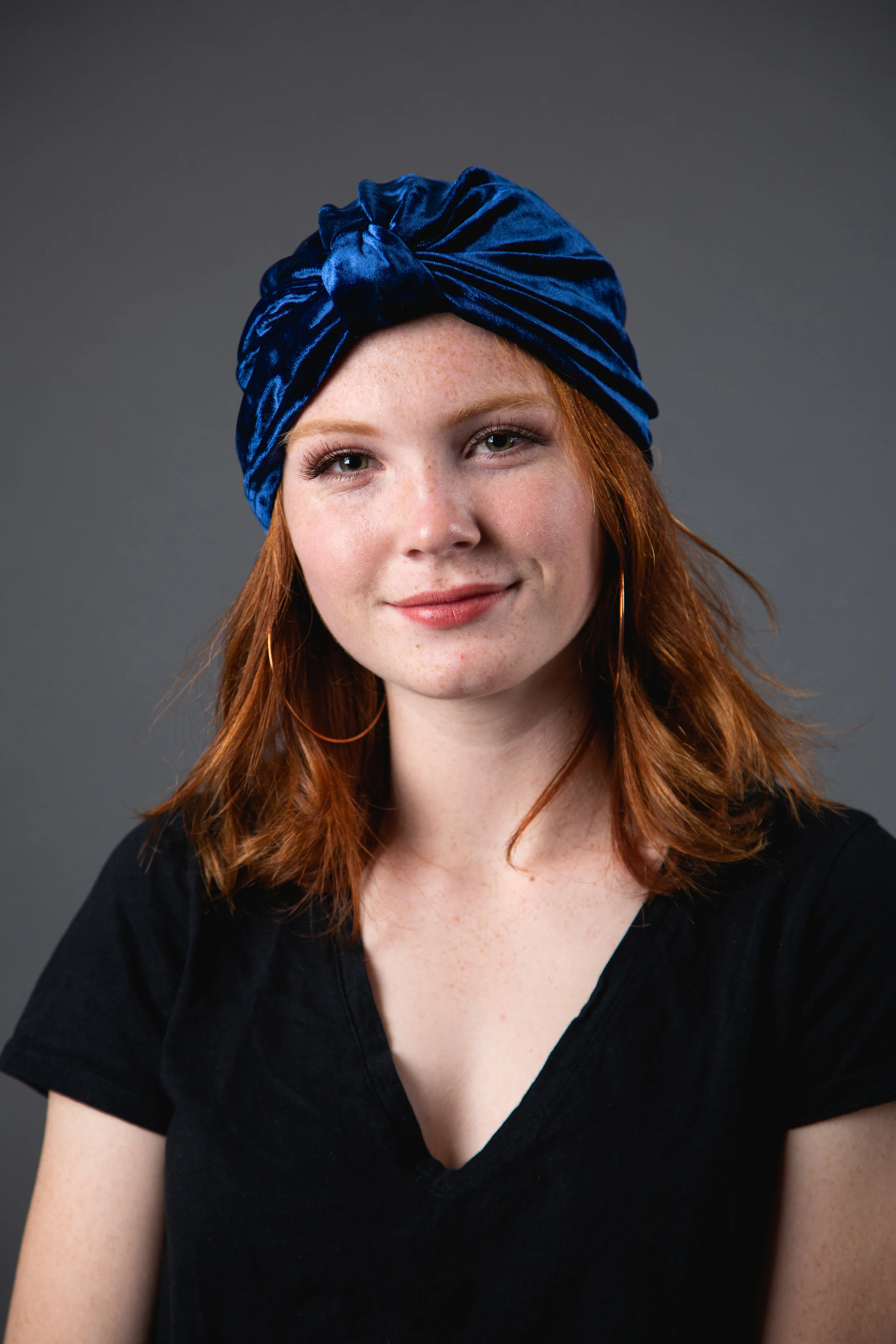 royal blue crushed velvet turban jennafergrace handmade