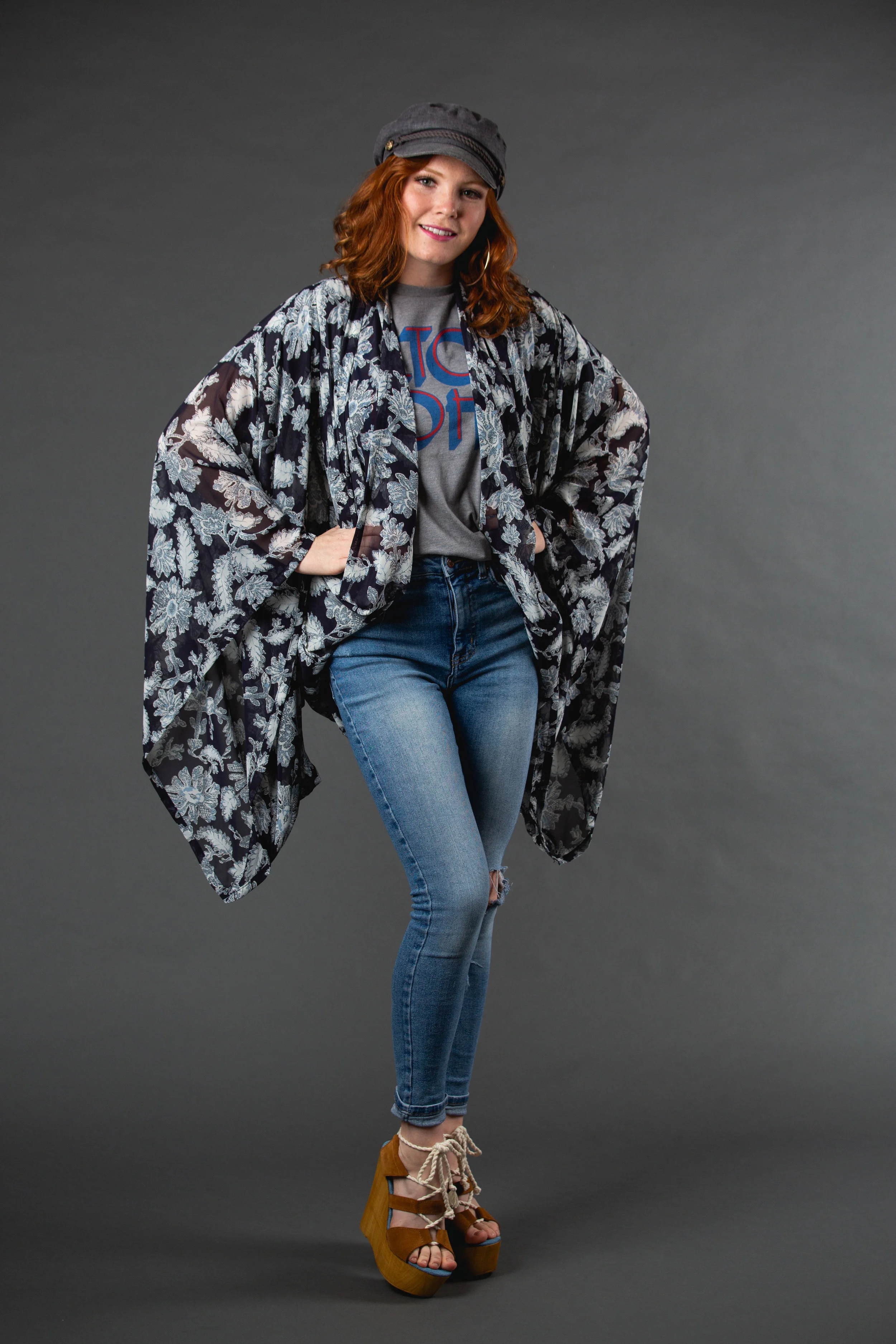 liberty navy lace print kimono jennafergrace handmade