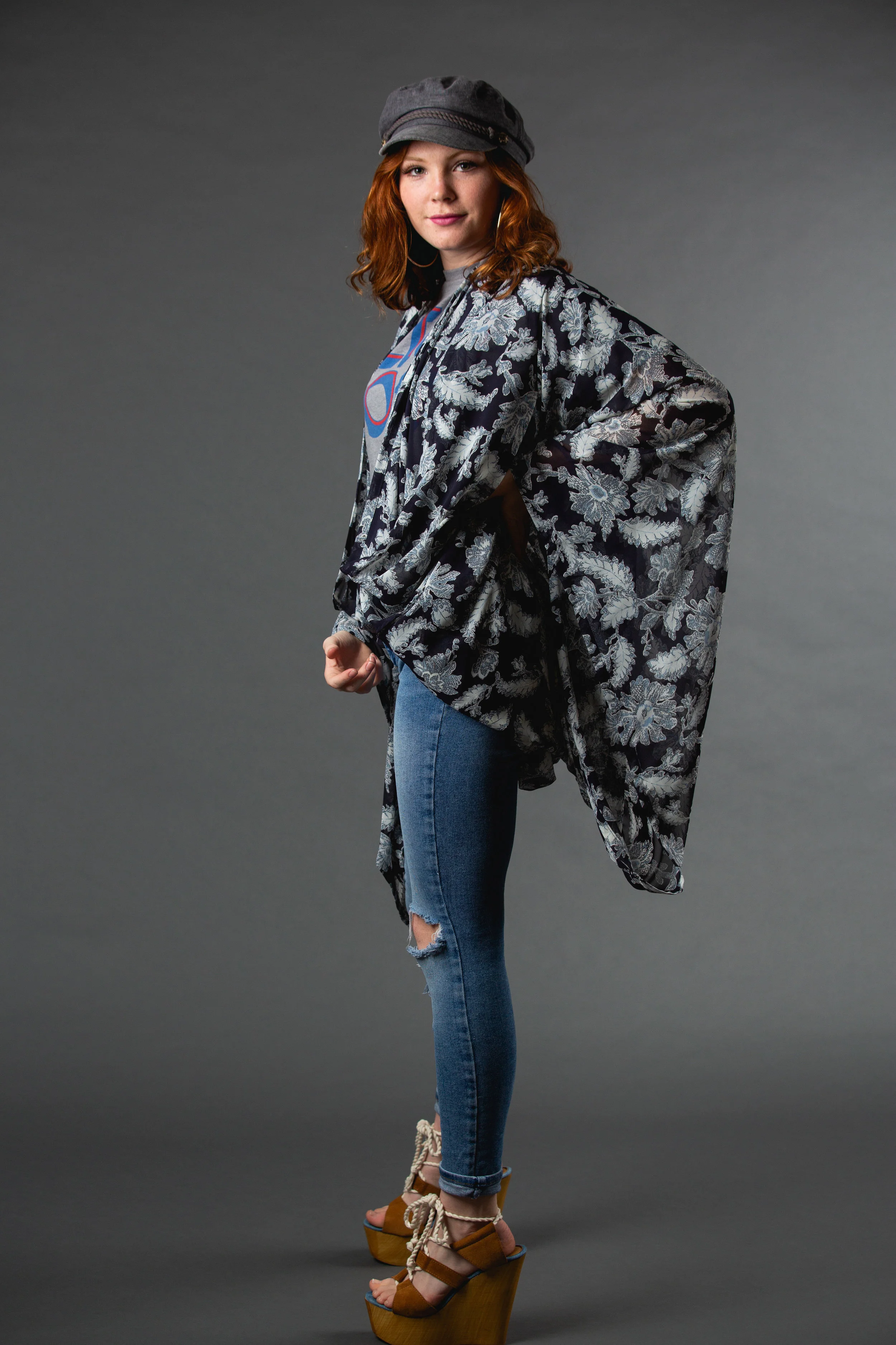 liberty navy lace print kimono jennafergrace handmade