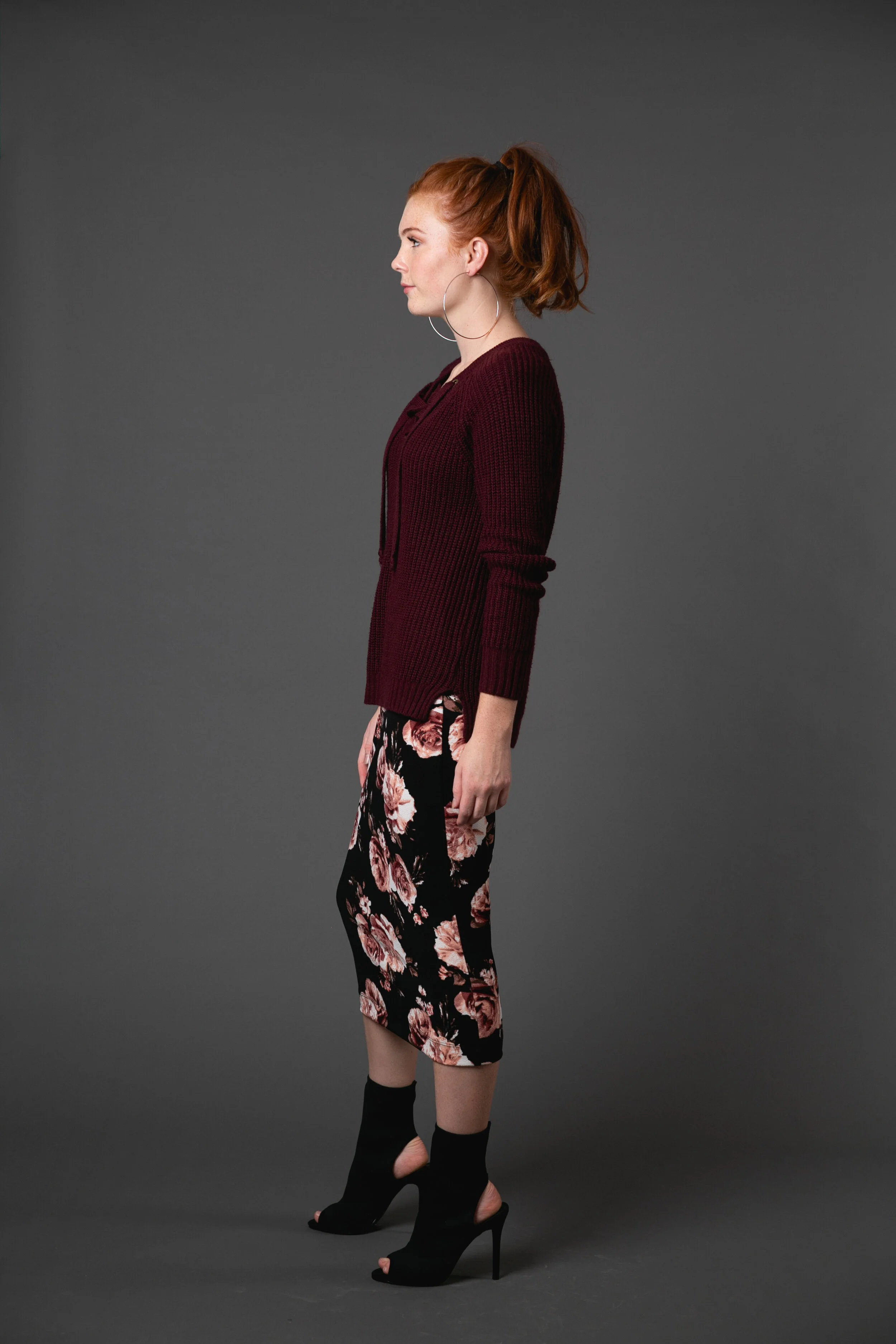 antique rose black floral pencil skirt jennafergrace handmade madeinusa