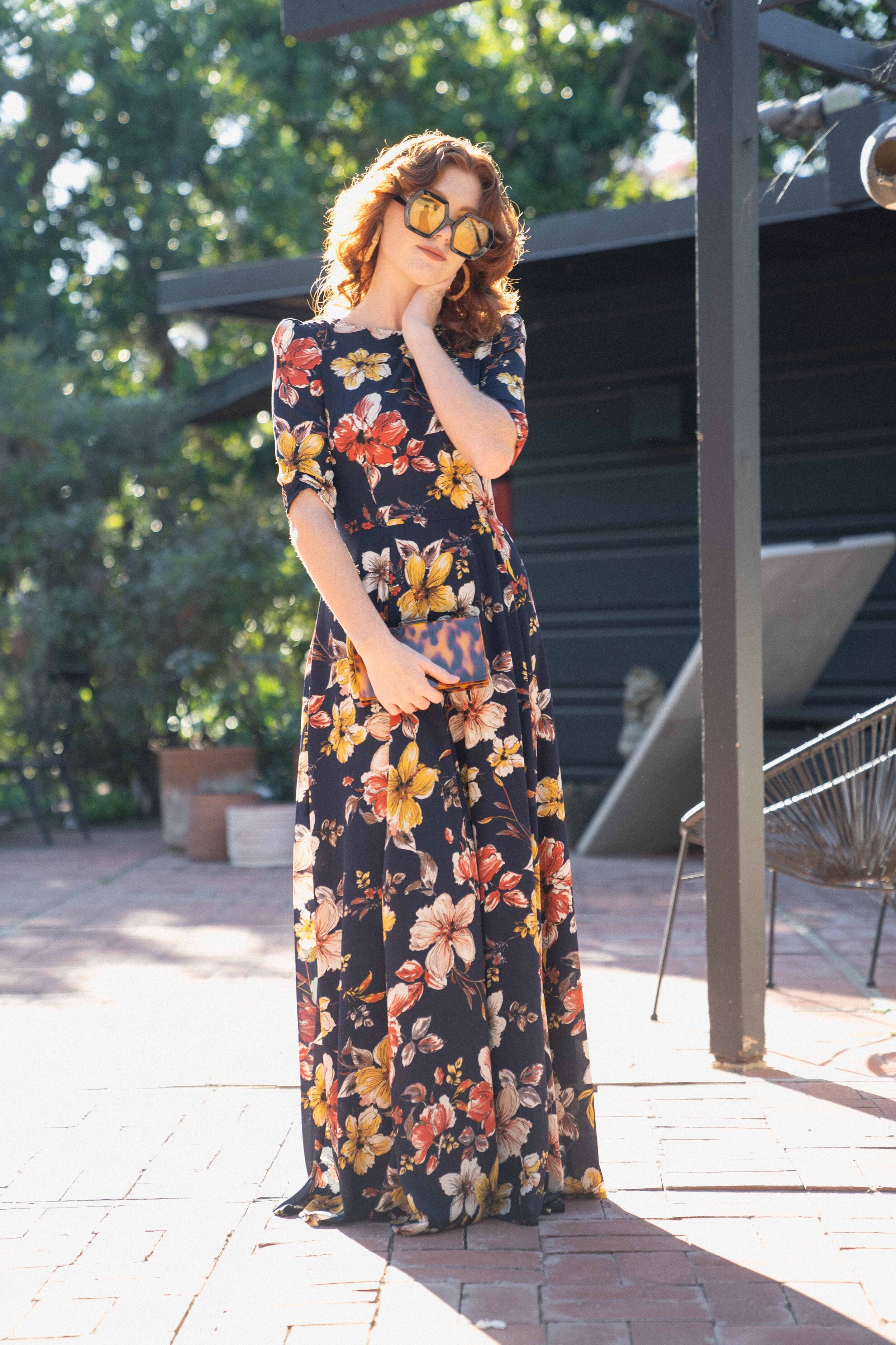 Donna Reversible Fitted Maxi Dress 