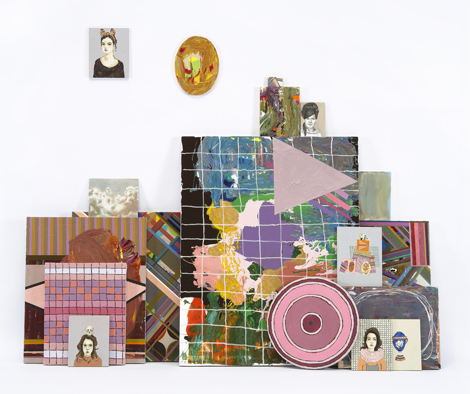 Selfe as Heap / 2014 / Dimensions Variable / Acrylic, Gouache and Oil on Linen, Canvas and Panel