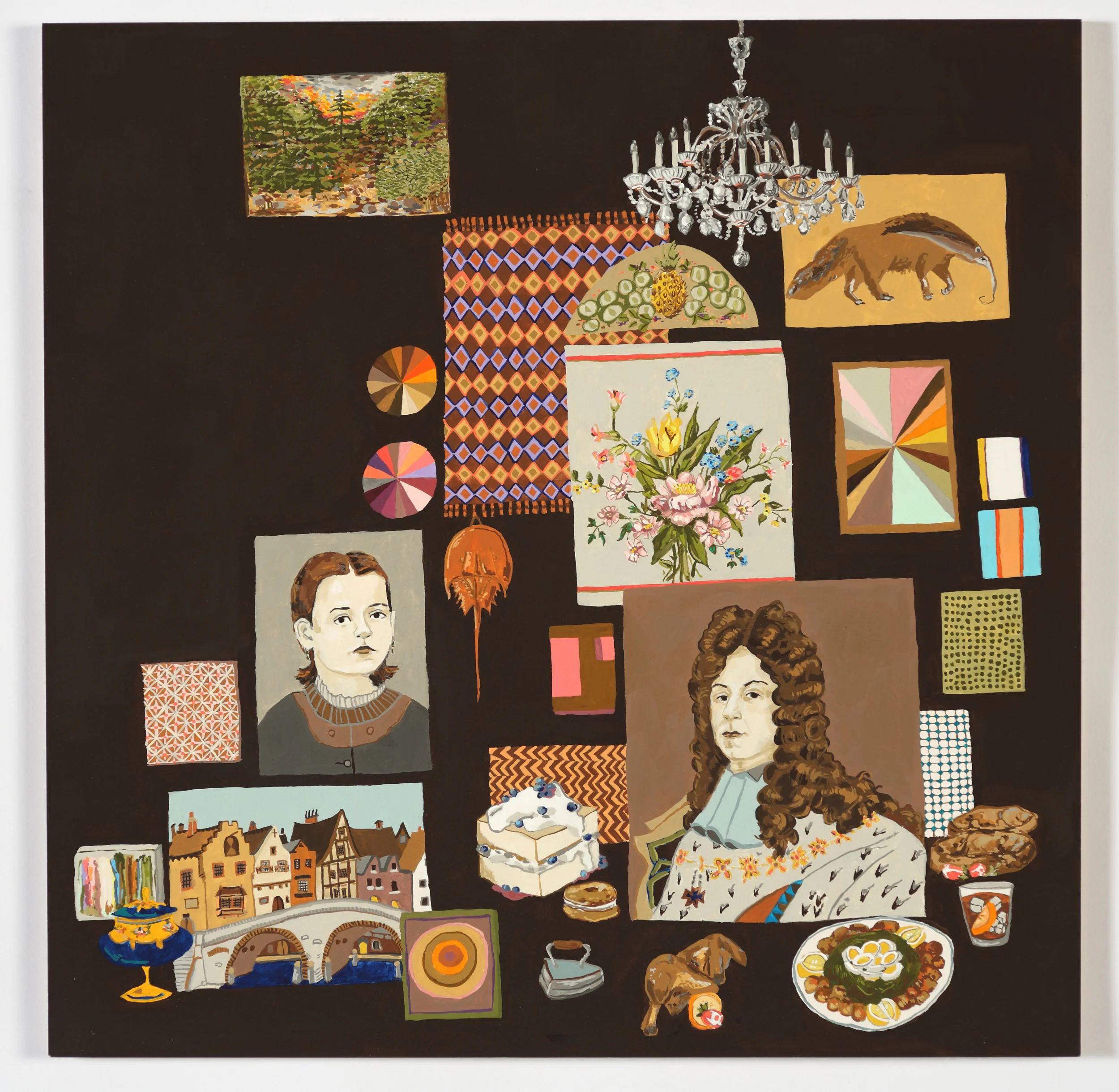 Pattern and Display / 2012 / Gouache on Paper on Panel / 20 x 20 in