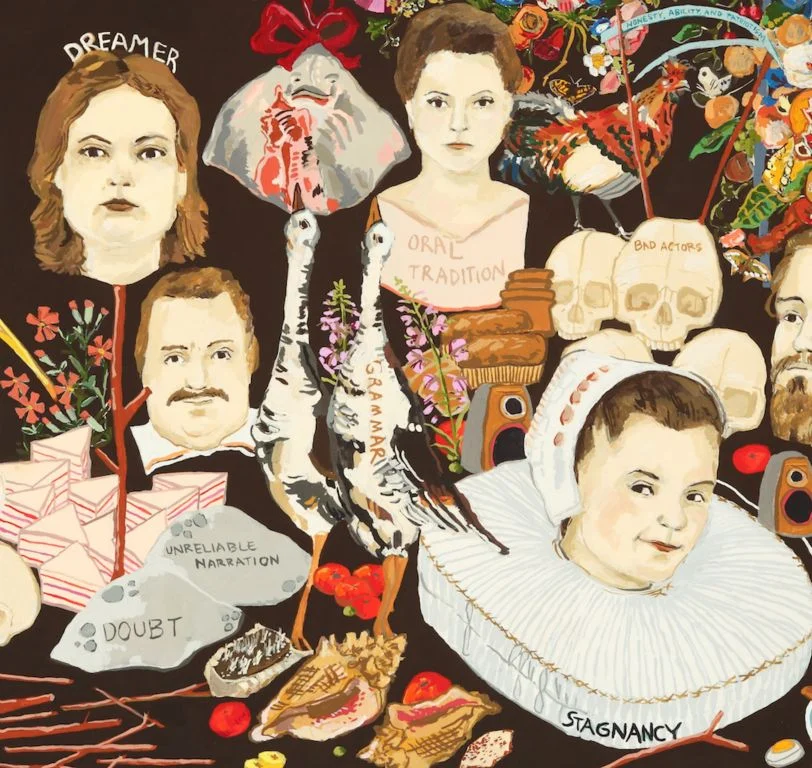 Greek Chorus Detail / 2011 / Gouache on Paper on Panel / 18 x 24 in / Private Collection