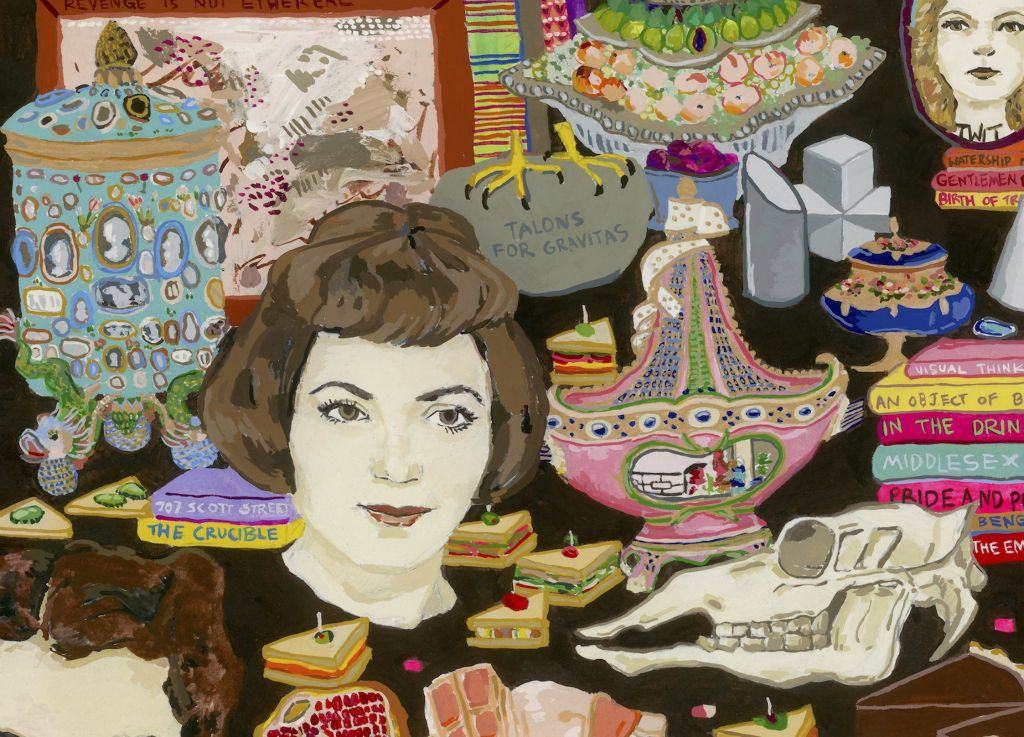 Detail of Taxonomy for Girls / 2011 / Gouache on Paper on Panel / 20 x 20 in / Private Collection