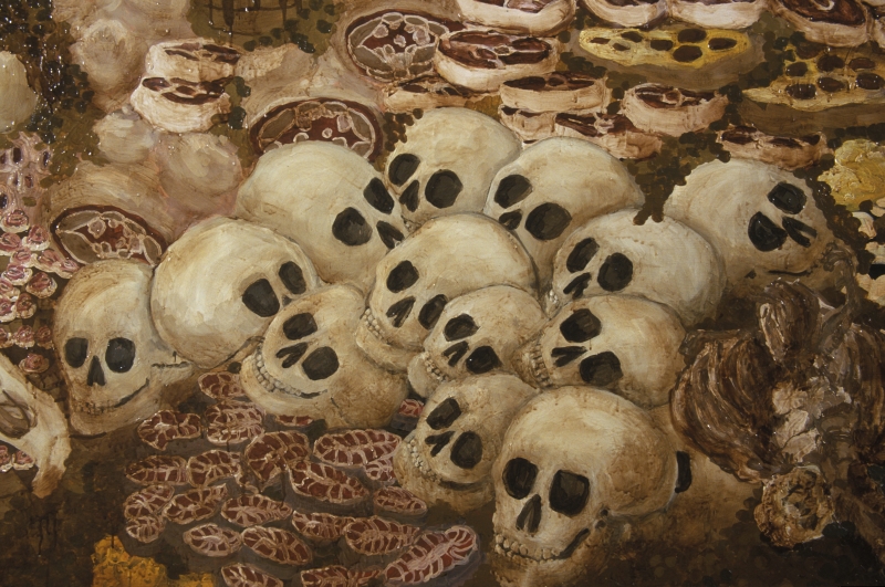 Detail One and Many Cliches / 2005 / Acrylic on Canvas / 9 x 12 feet