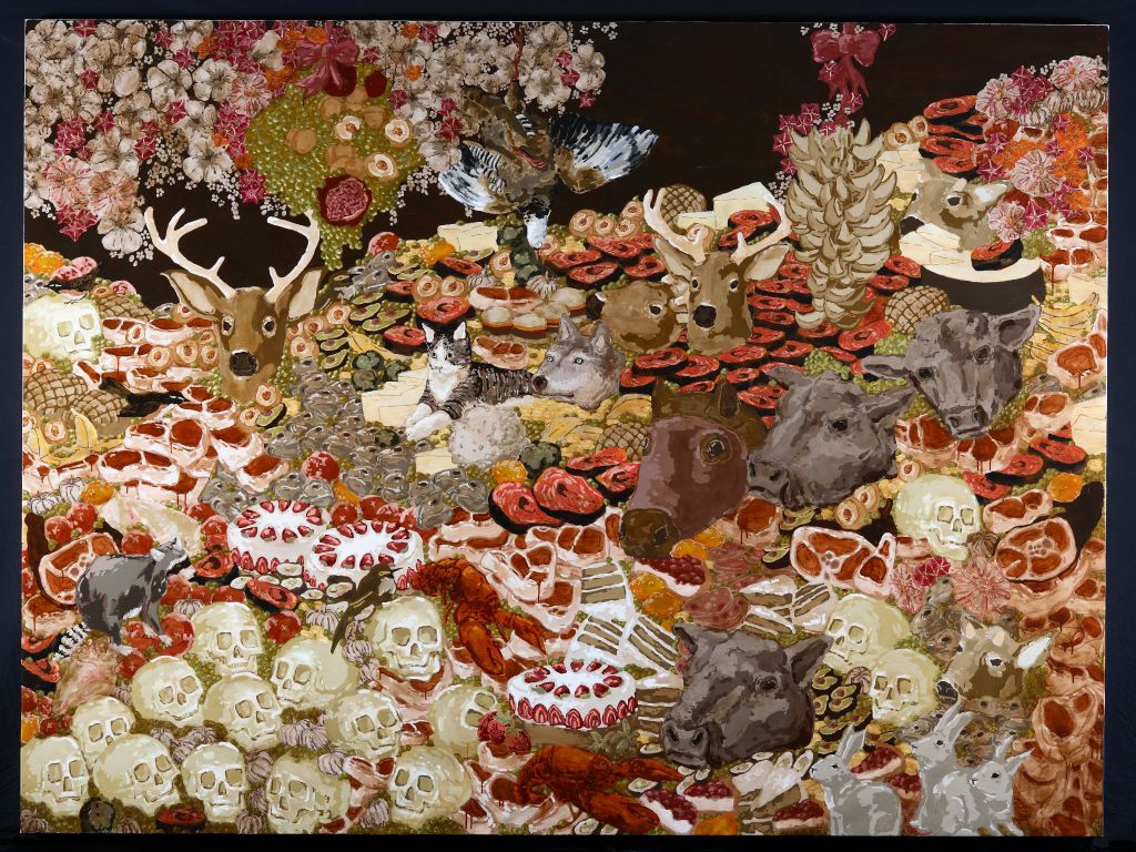 Pile of Dead Things and Cliches / 2007 / Acrylic on Canvas / 9 x 12 Feet