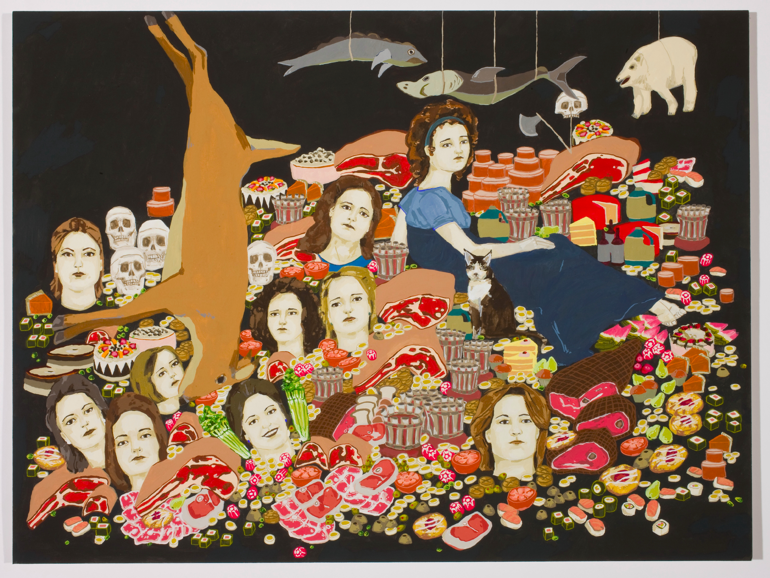 Cygnus Atratus : The Unusual Happens All the Time / 2009 / Gouache on Paper on Panel / 18 x 24 in / Private Collection