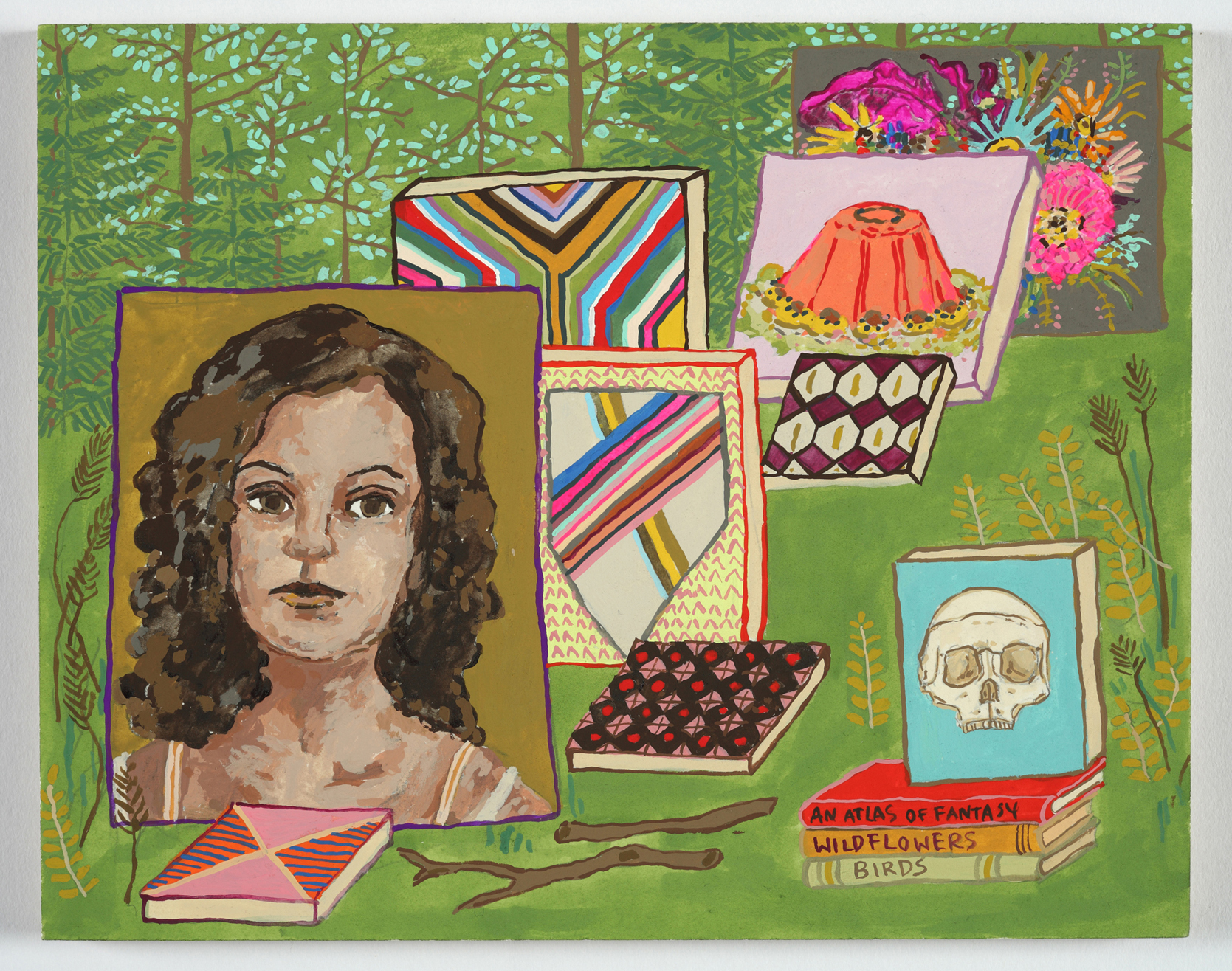 The Kelley Green One / 2013 / Gouache on Paper on Panel / 9 x 12 in / Private Collection