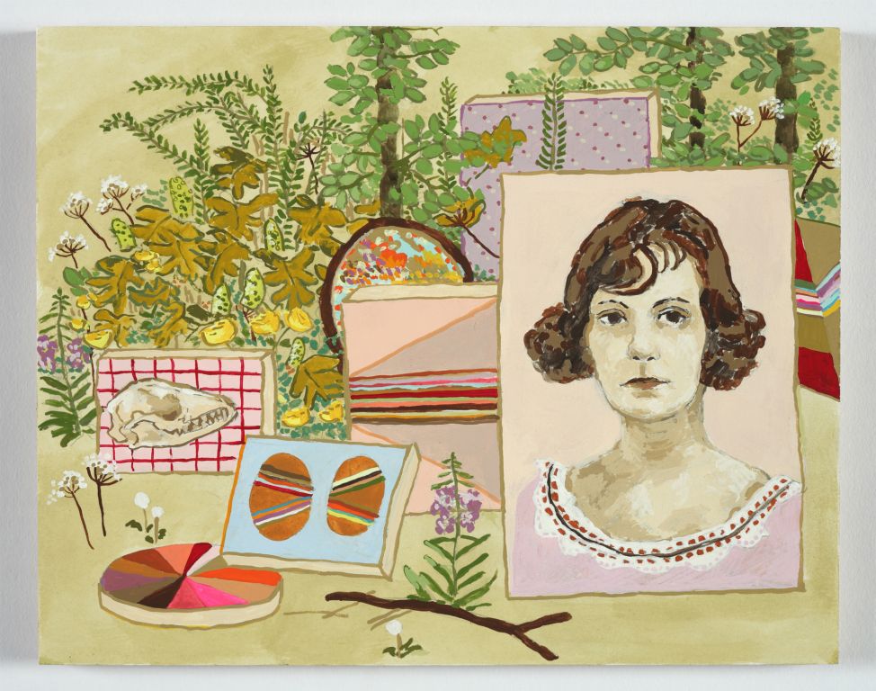 With the Cuttings / 2013 / Gouache on Paper on Panel / 8 x 10 in