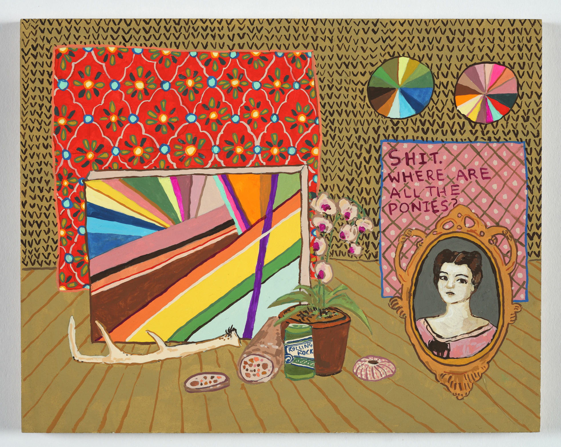 Where are All the Ponies / 2013 / Gouache on Paper on Panel / 8 x 10 in / Private Collection