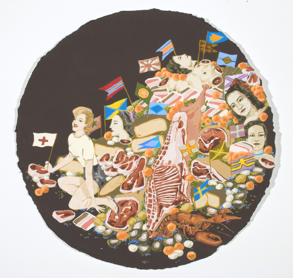 Nursepile / 2008 / Gouache on Paper / 12 in diameter