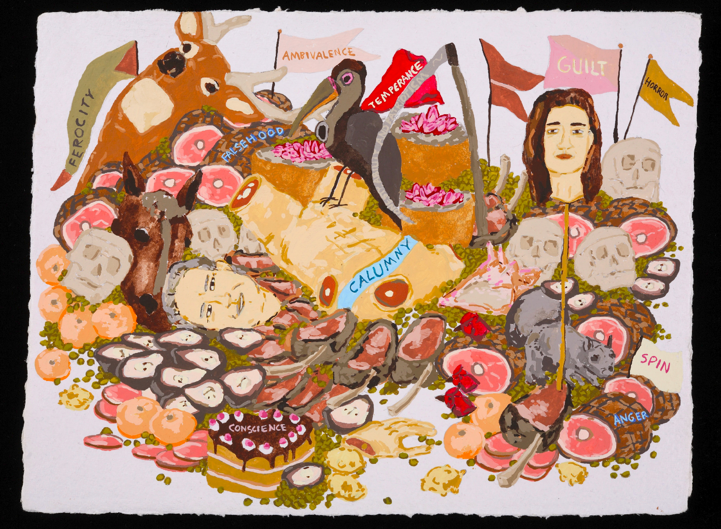 Calumny / 2007 / Gouache on Paper / 8 x 10 in / Private Collection
