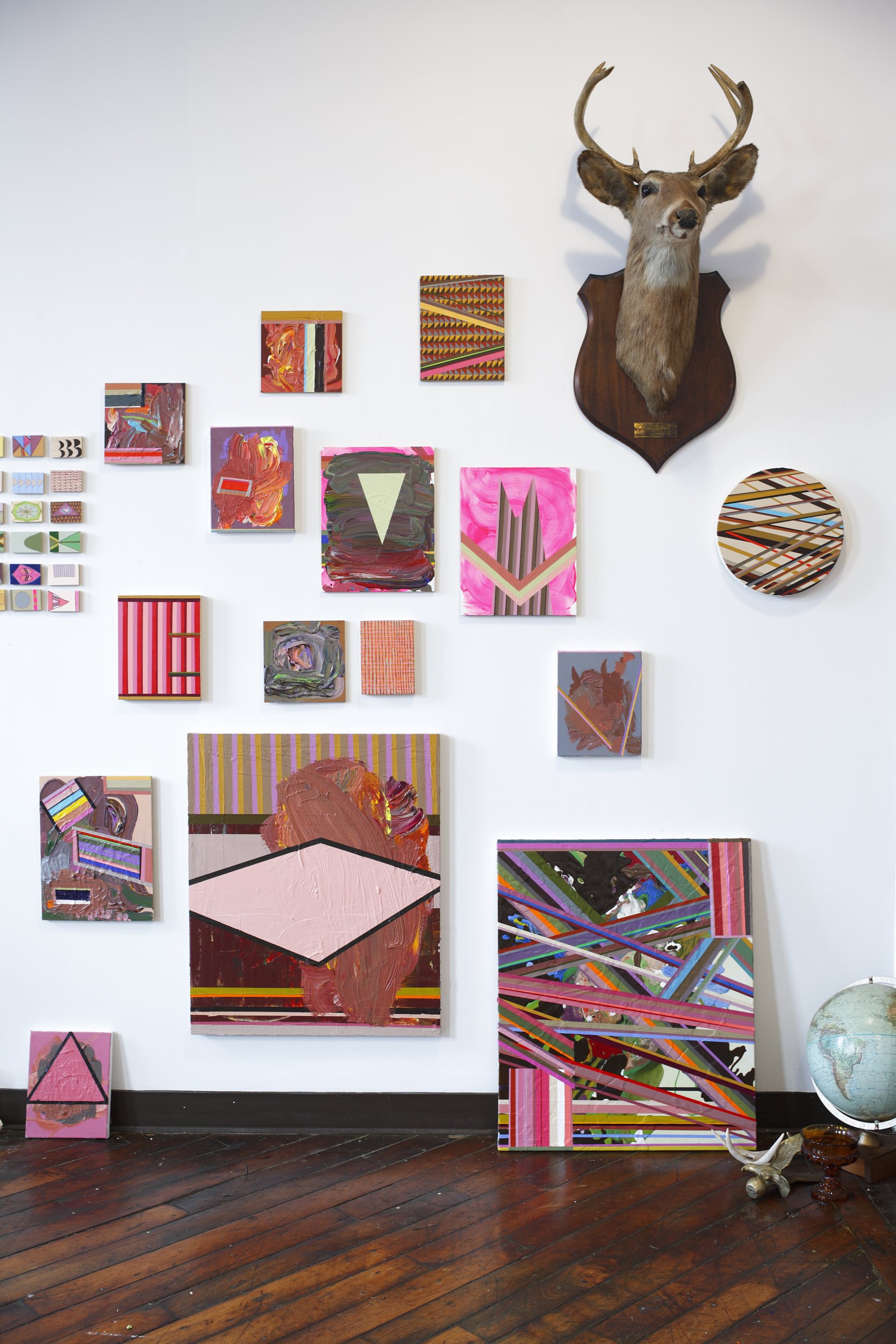 Studio with Props / 2013 / Acrylic and Gouache on Panel / Dimensions Variable