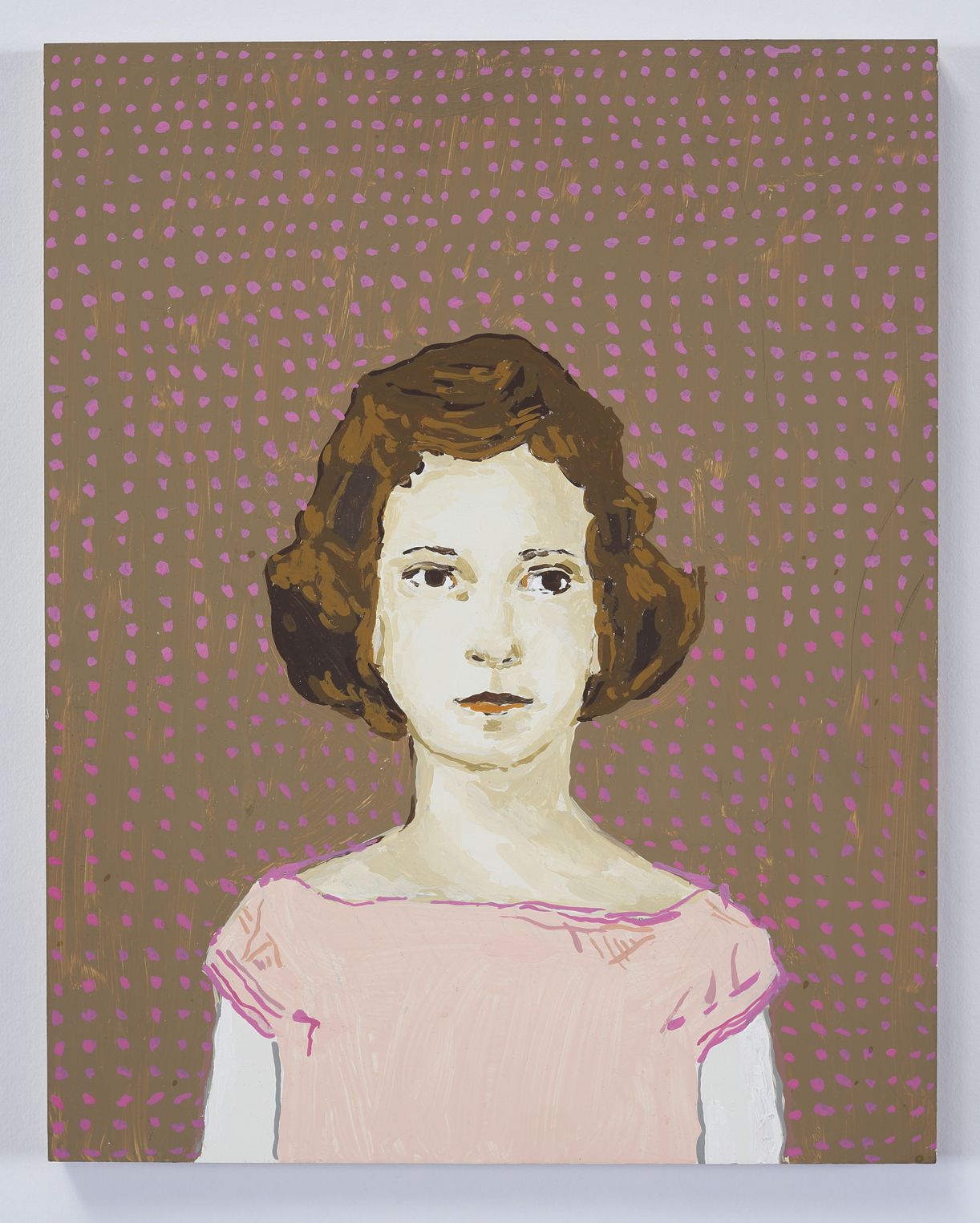 Dotty Portrait / 2014 / Gouache on Panel / 8 x 10 in