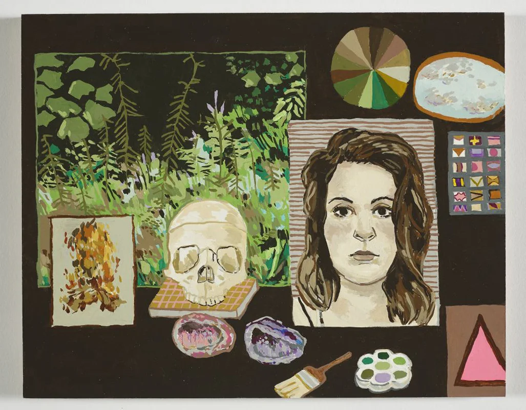 With Undergrowth / 2014 / Gouache on Paper on Panel / 8 x 10 inches