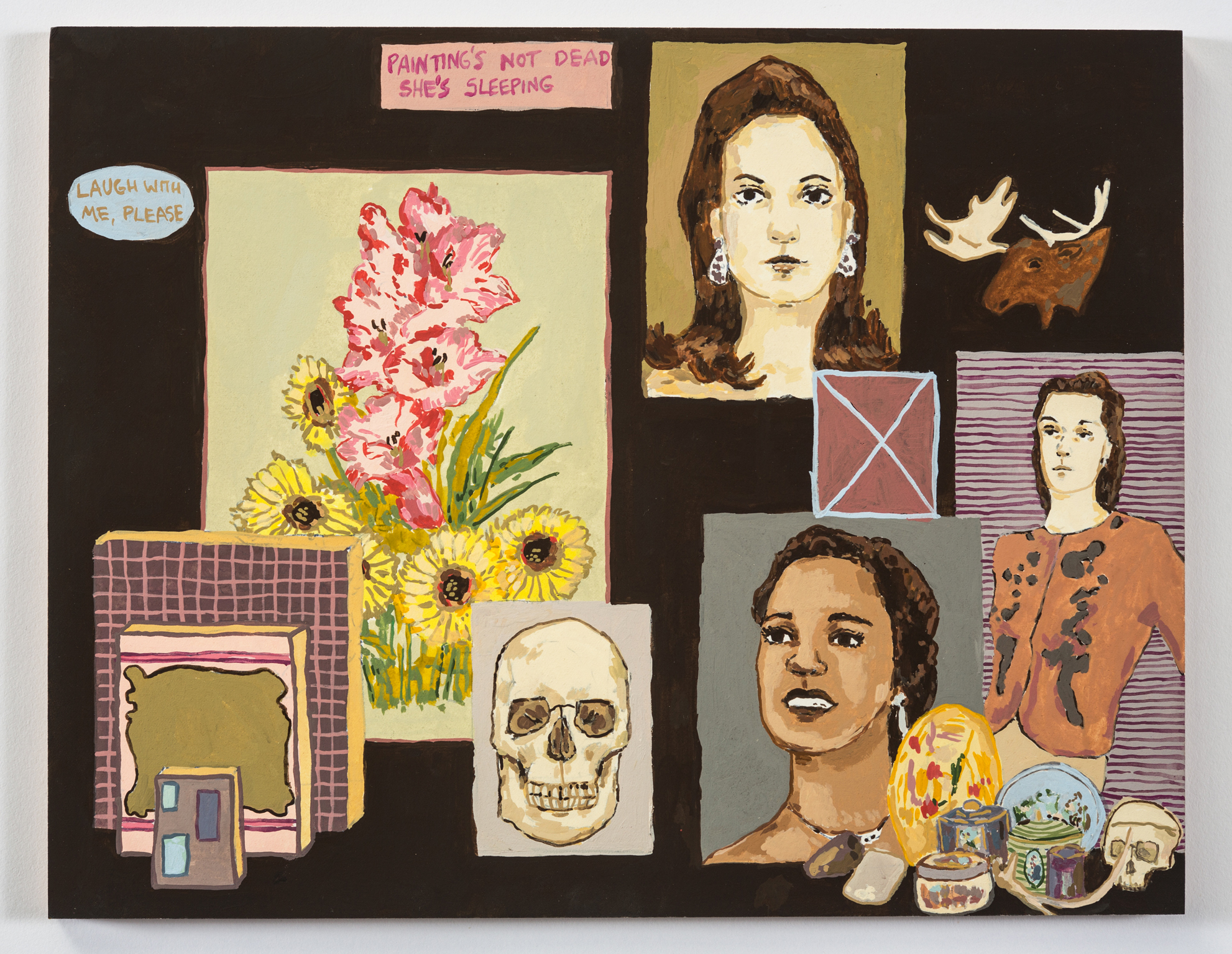 Not Dead She's Sleeping / 2015 / Gouache on Paper on Panel / 11 x 14in / In a Private Collection