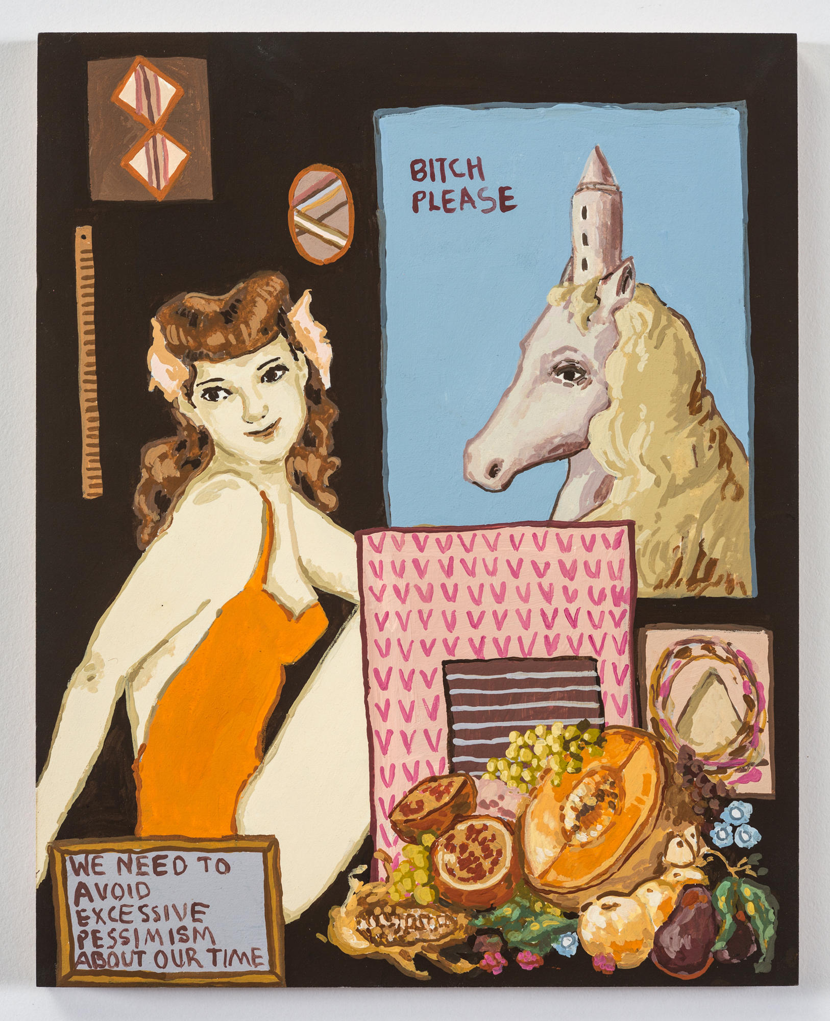 Bitch Please / 2015 / Gouache on Paper on Panel / 8 x 10 in / Private Collection
