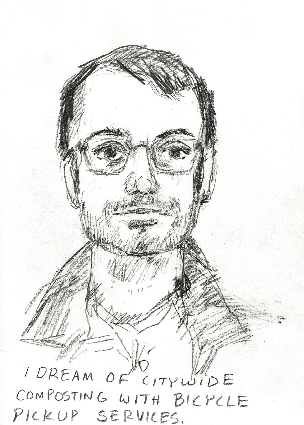 Joe, 2015, pencil on paper, 5 x 7 in