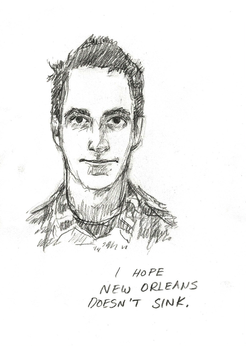 New Orleans, 2015, pencil on paper, 5 x 7in