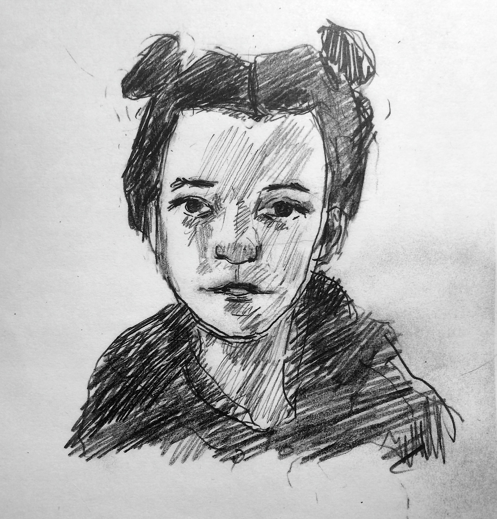 Jessie, 2015, pencil on paper, 5 x 7 in