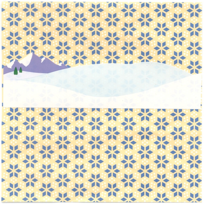 Landscape, 2001, Sticker on Kraft Paper, 6 x 6 in