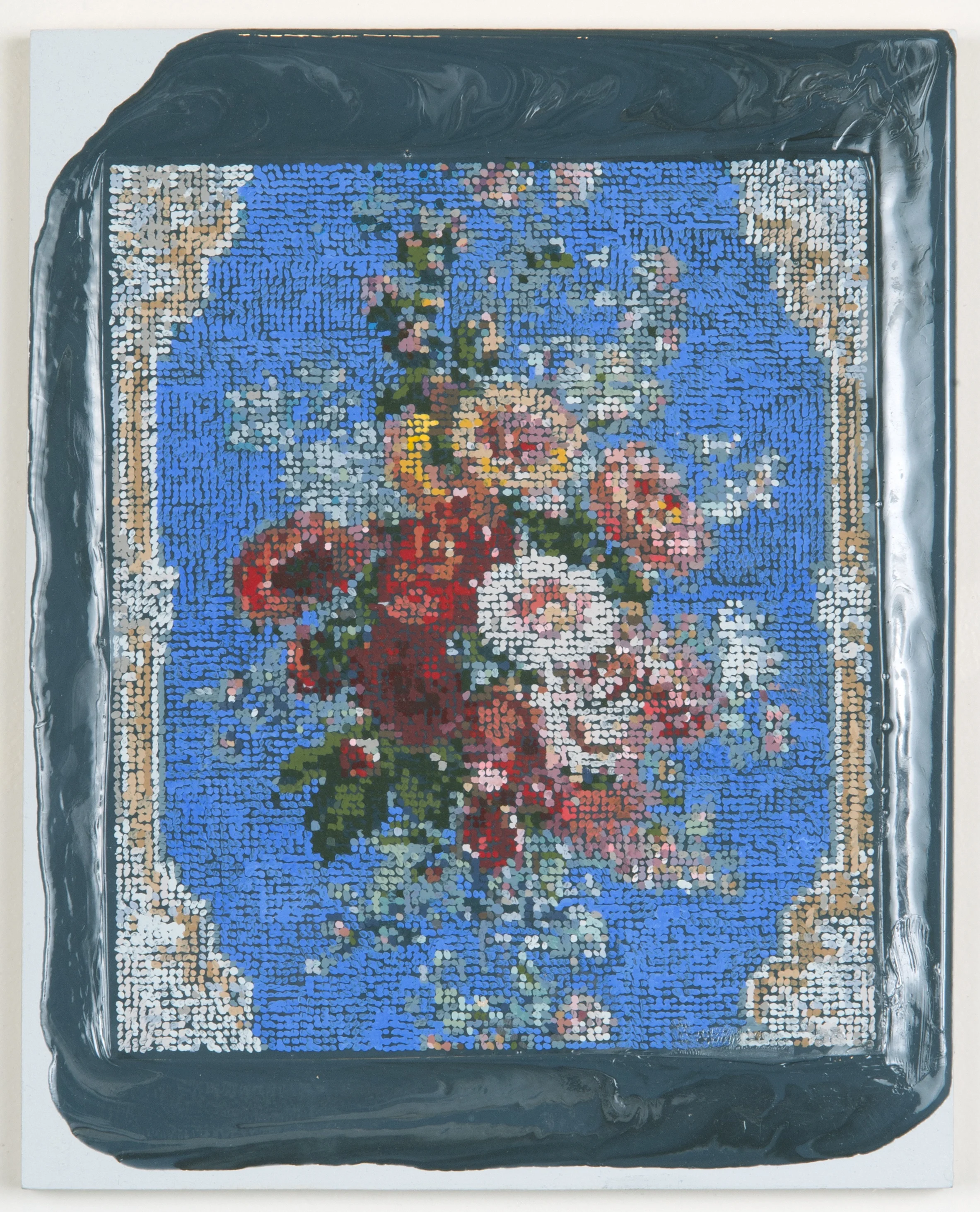 After French Wallpaper / 2015 / Gouache on Acetate with Acrylic on Panel / 8 x 10 in / Private Collection