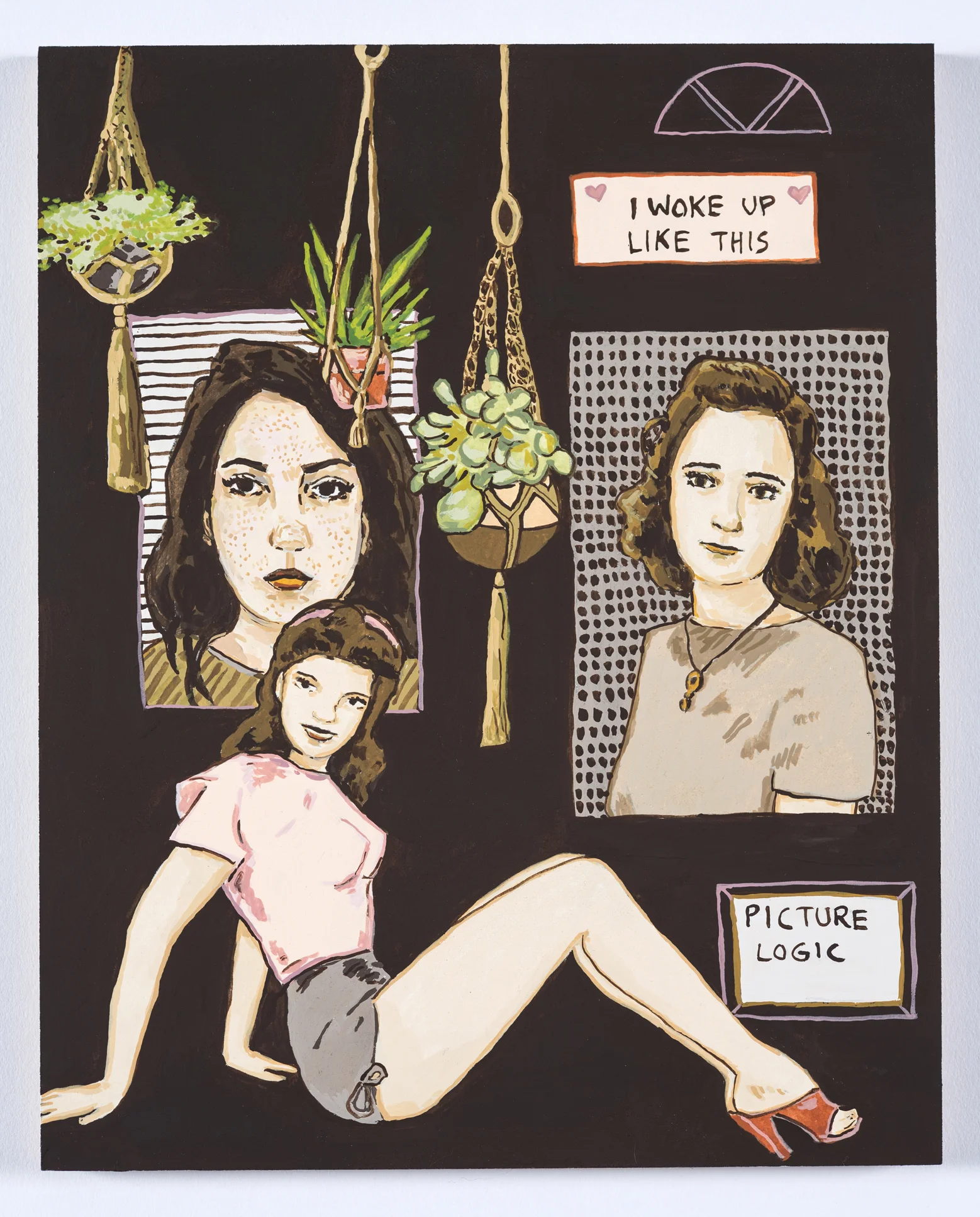 I Woke Up Like This / 2016 / Gouache on Paper on Panel / 8 x 10 inches