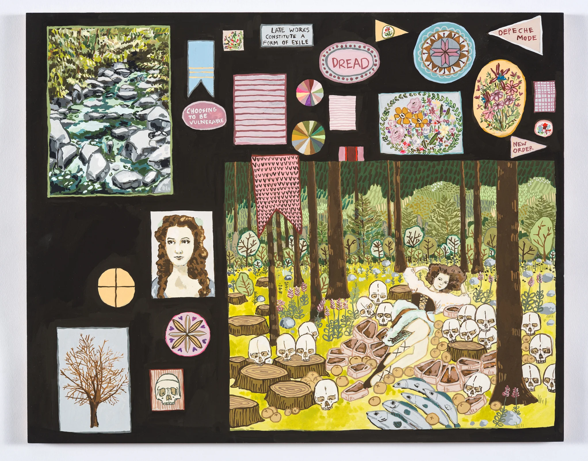 The Woods and Other Pictures / 2016 / Gouache on Paper on Panel / 16 x 20 inches