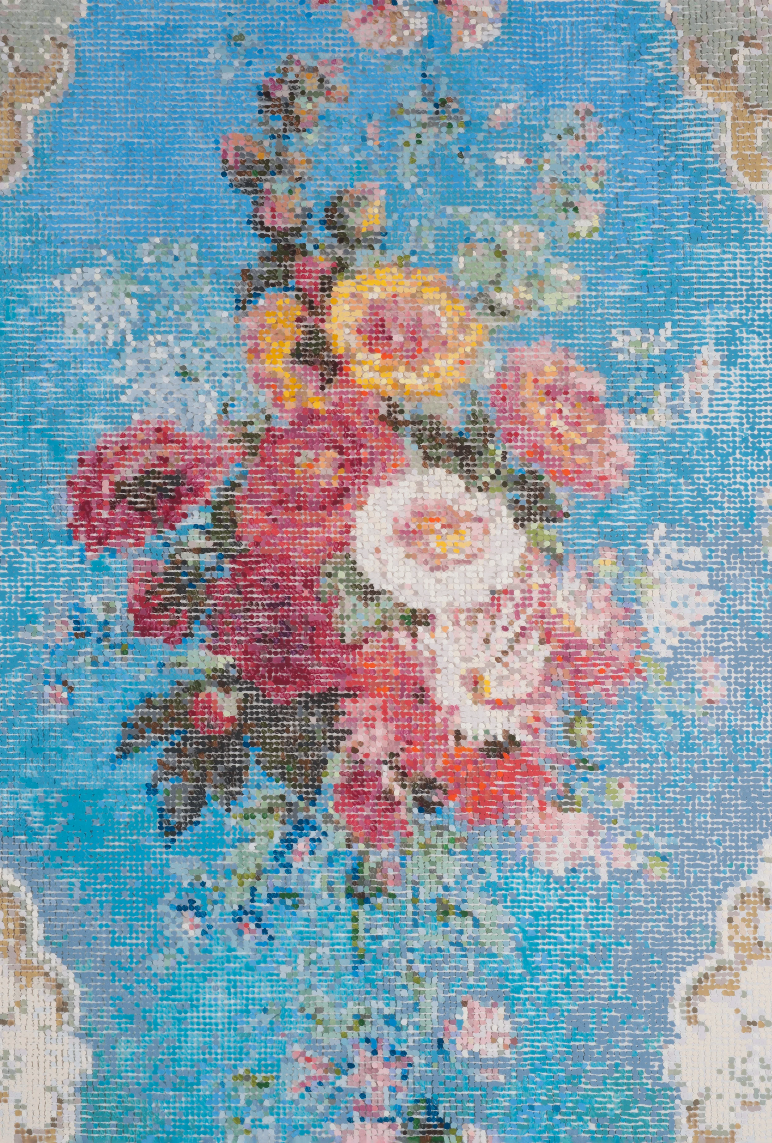 After French Wallpaper (Blue Long) Detail / 2017 / detail of last image / Private Collection / photo by Richard Walker