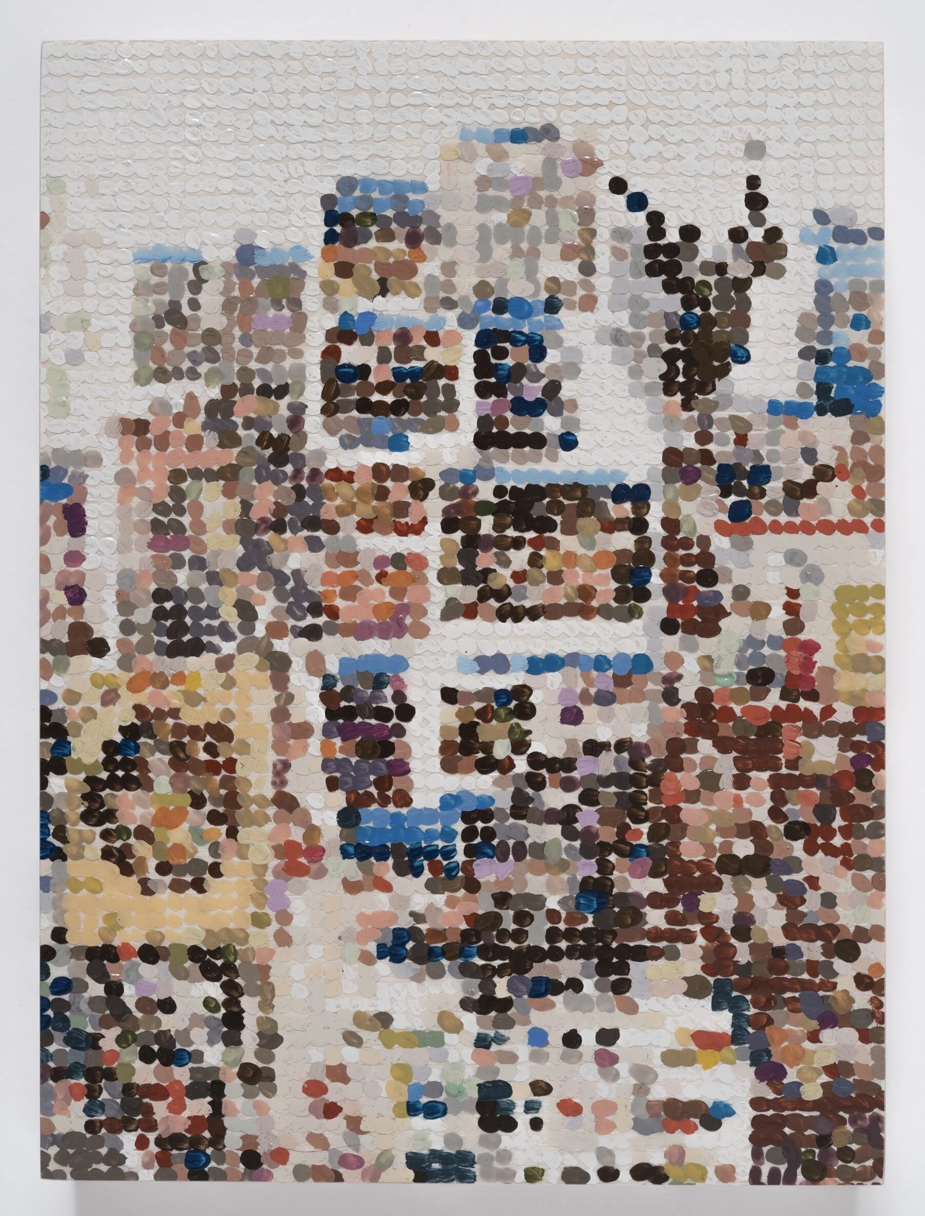 Studio Wall Pawtucket / Acrylic and gouache on Duralar on Panel  2019 / Private Collection