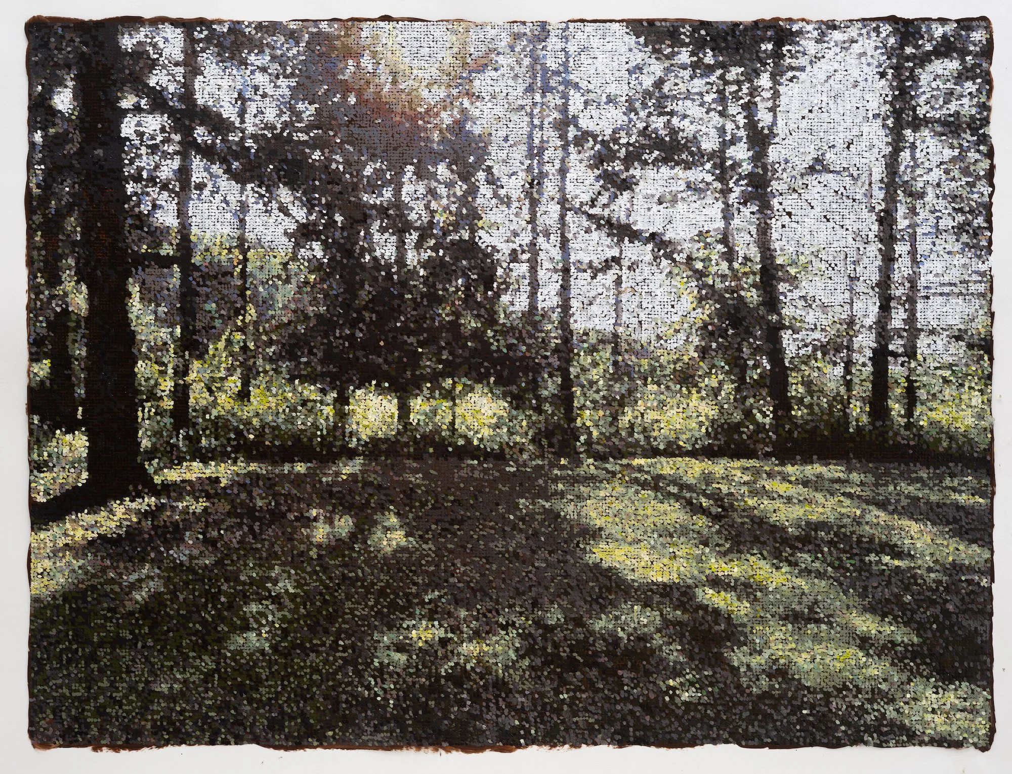 Edge of a Field in Pine Plains (ChaNorth) / 2025 / Acrylic and Acrylic Gouache on Duralar on Panel / 28 x 38 in / Private Collection