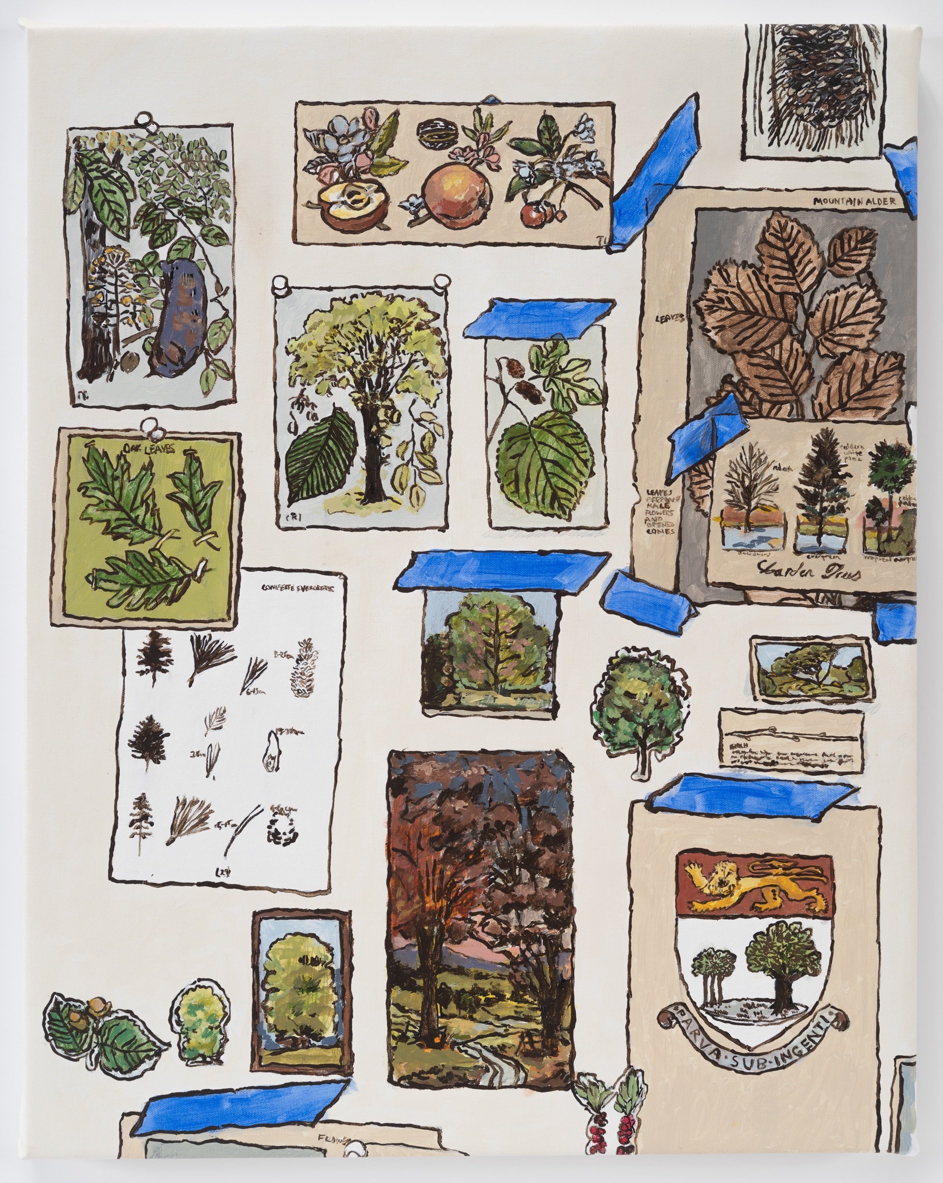 Woods and Leaves Study / 2023 / Acrylic on Canvas / 29 x 22 in / Private Collection