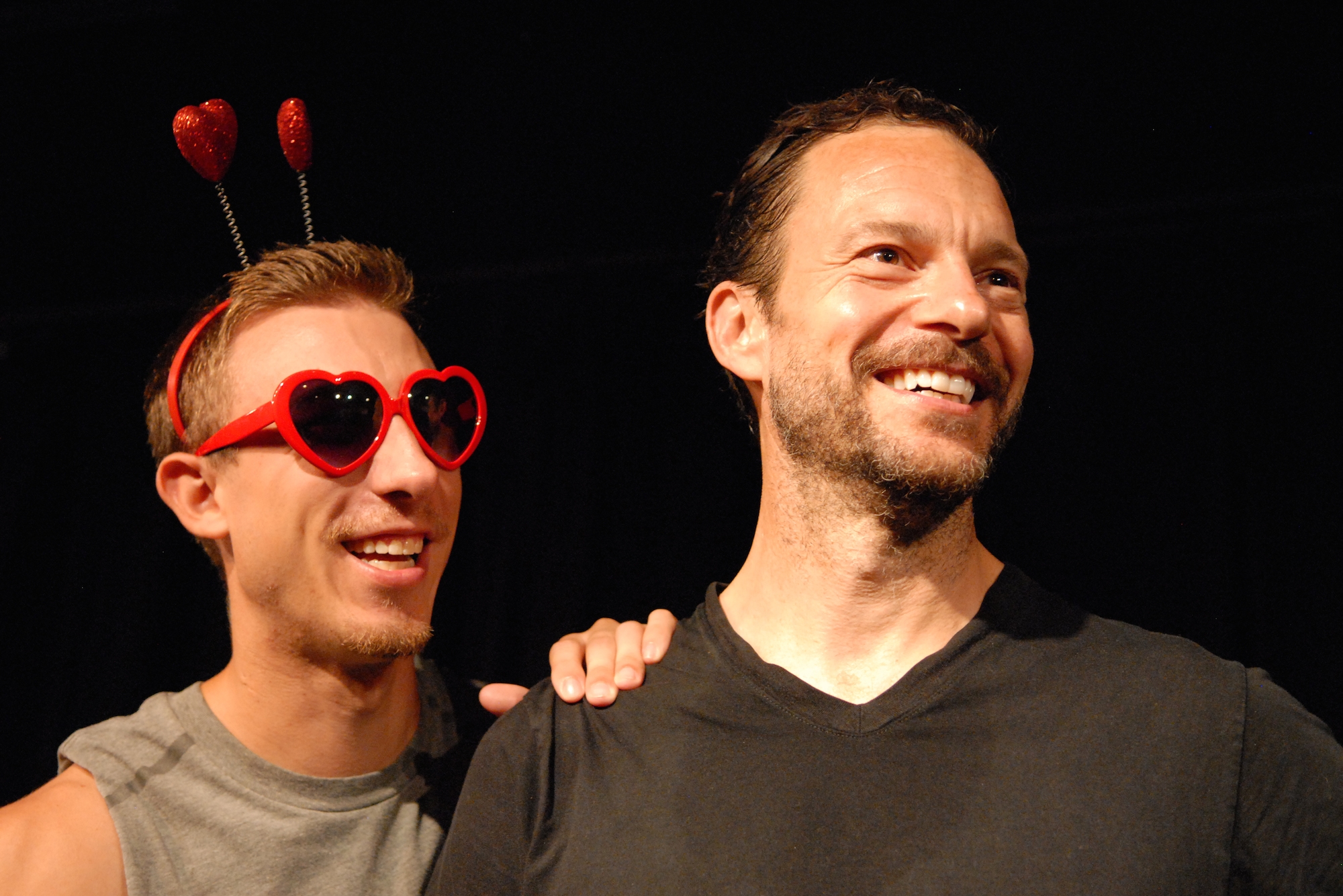 Elliot Sicard and Tony Travostino in Bark Park: Life at Both Ends of the Lead, Cotuit Center for the Arts, Directed by Jim Dalglish Photo: Jim Dalglish