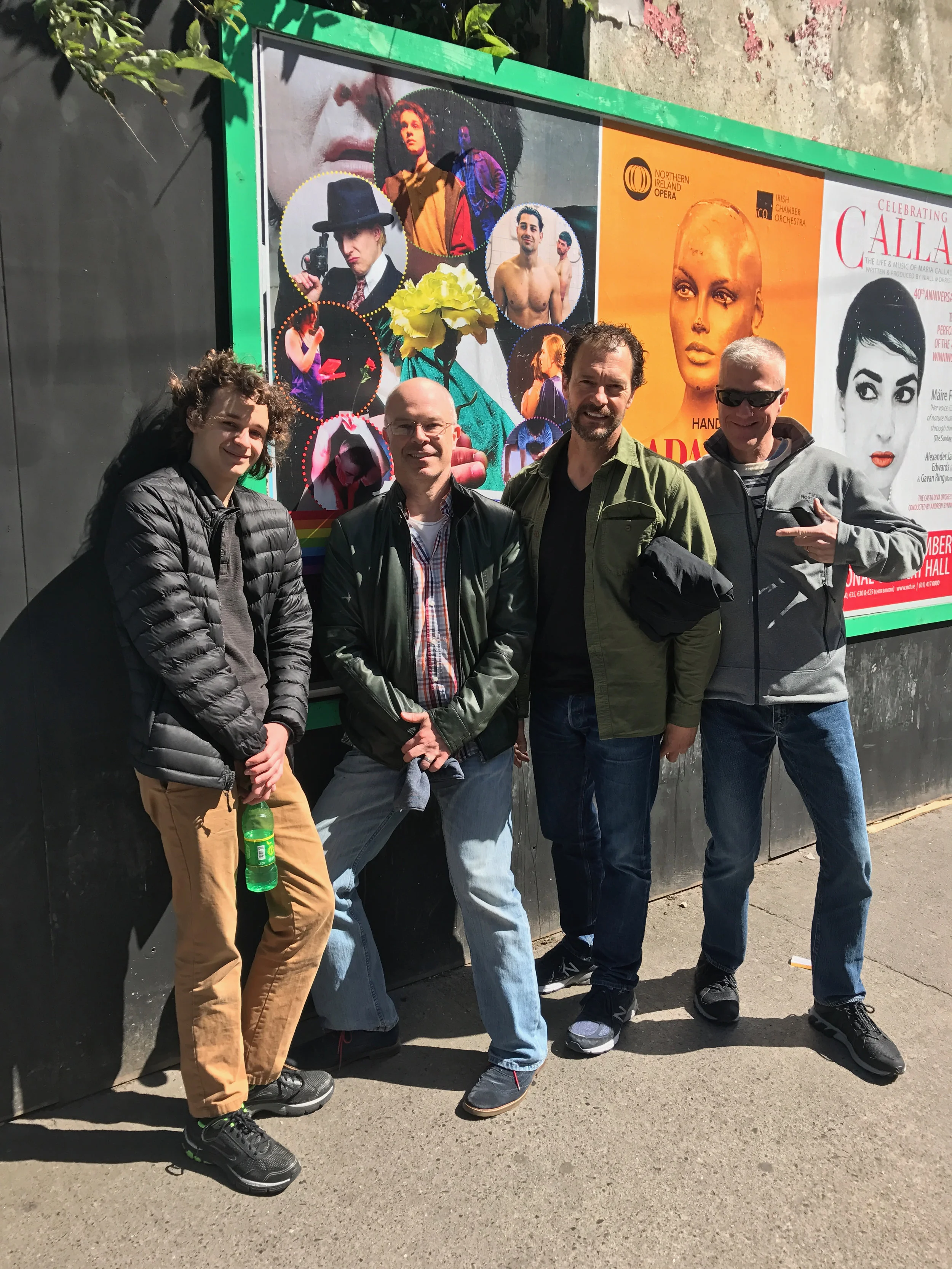 My boys are famous ... seeing themselves on one of the Dublin billboards for the first time – Nick, Ian, Tony and Rob. 